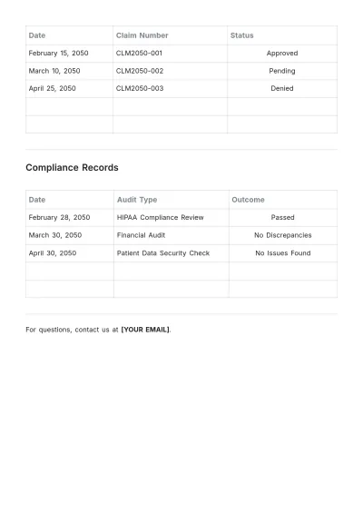 Free Healthcare Ledger Template to Edit Online
