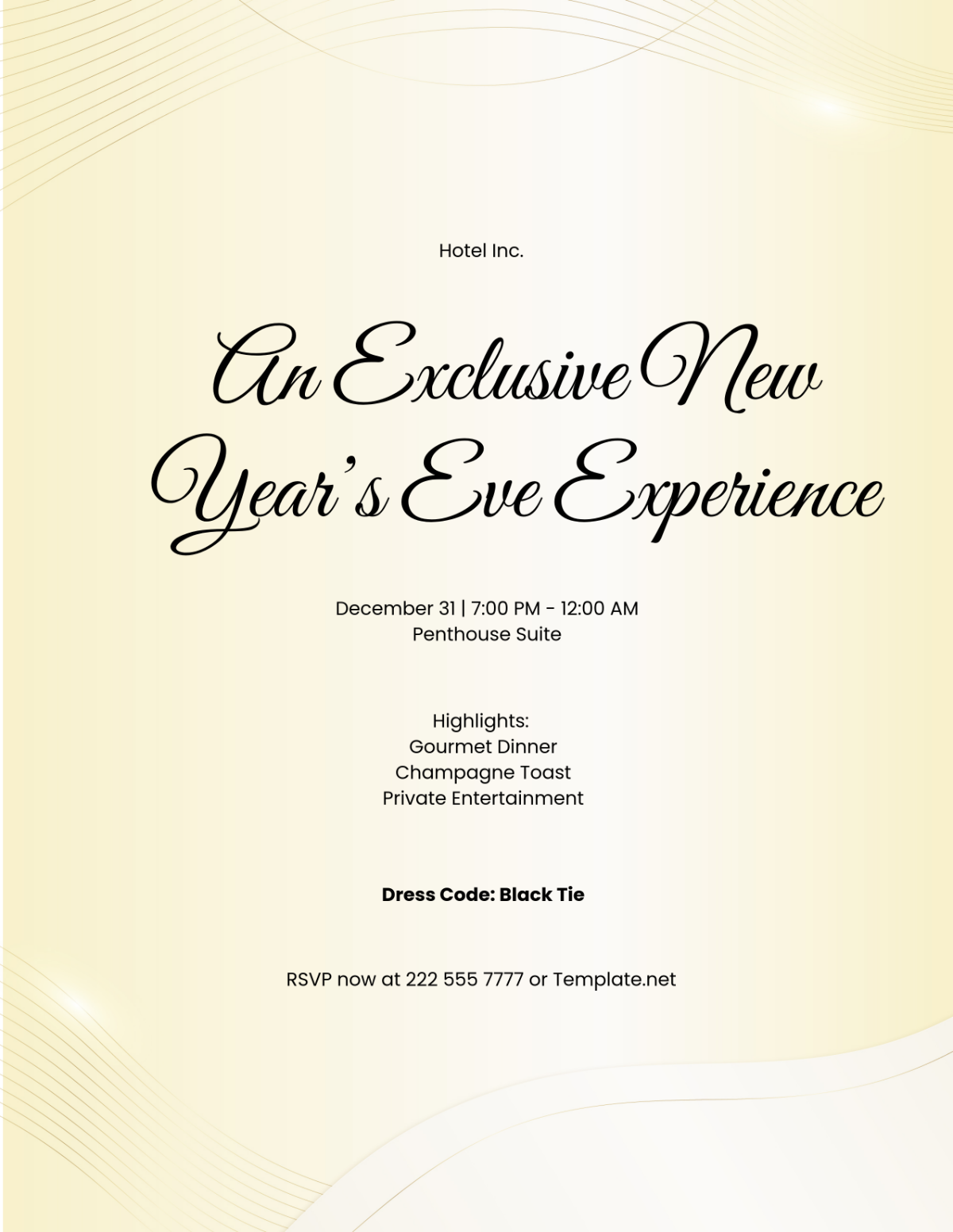 Free Luxury New Year Party Flyer Template - Edit Online & Download