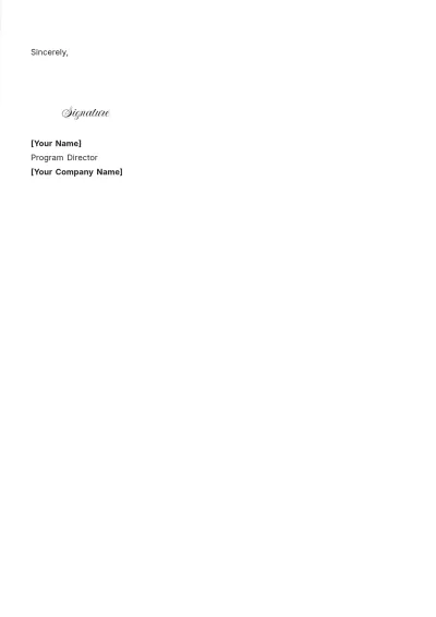 Free Grant Proposal Rejection Letter Template to Edit Online