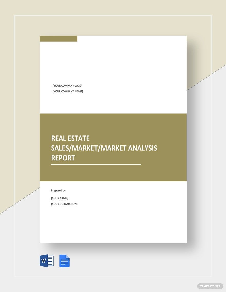 Free Sample Real Estate Report Template