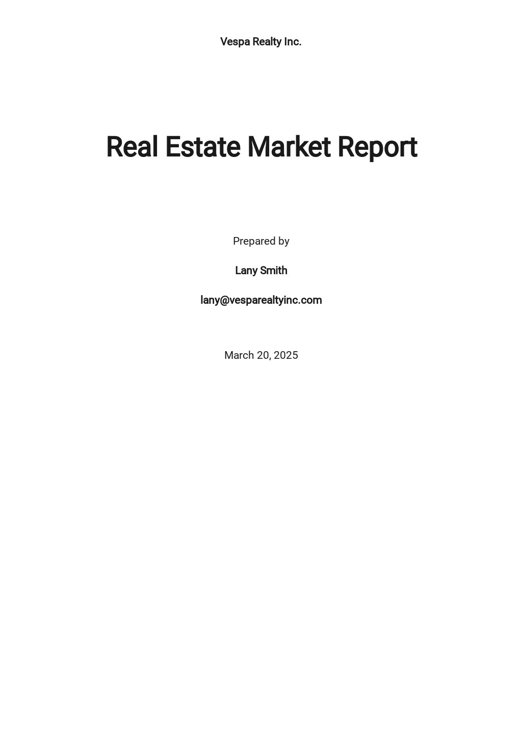 Download 11+ Real Estate Report Templates Microsoft Word (DOC