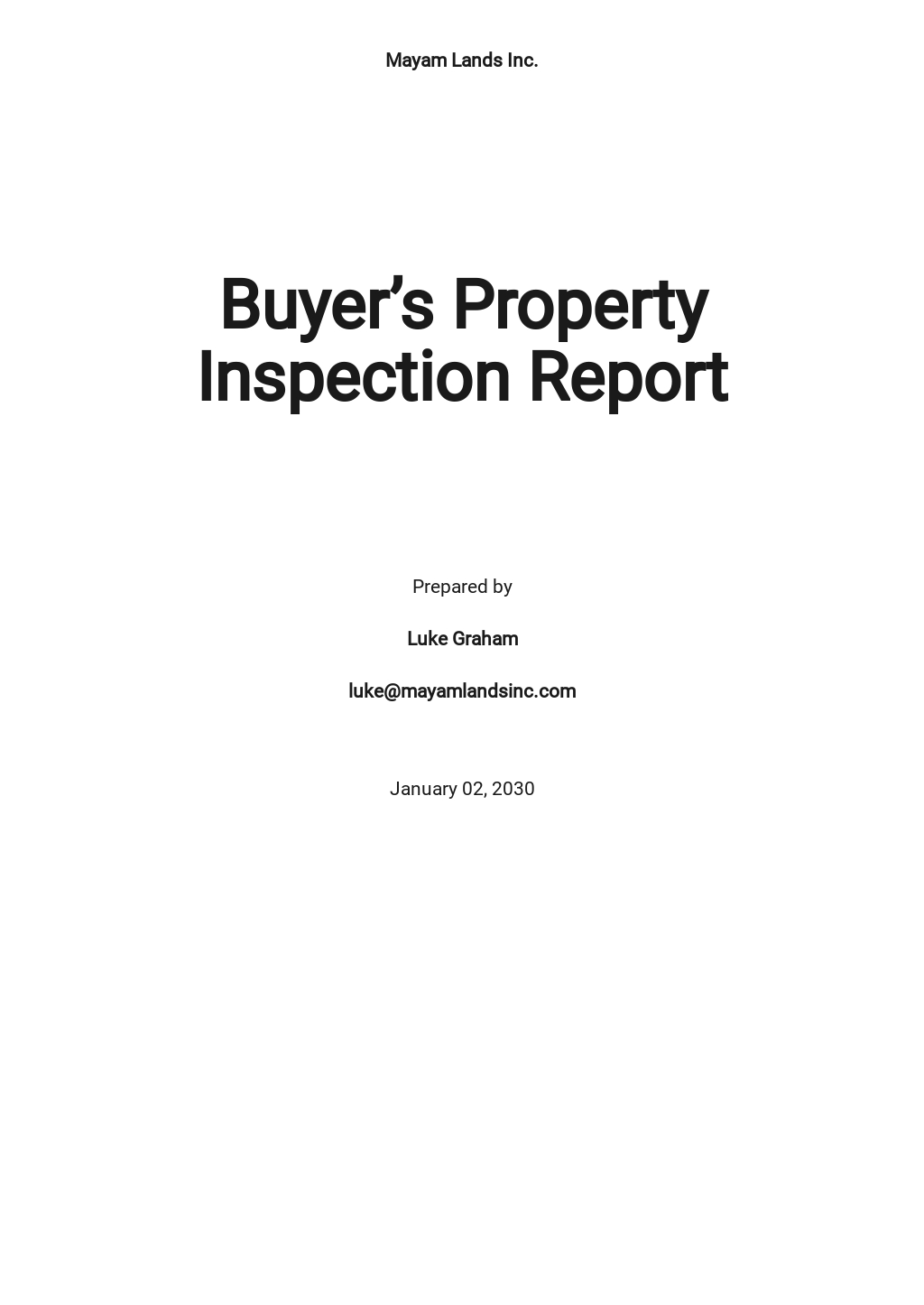 10  FREE Inspection Report Templates Edit Download Template net