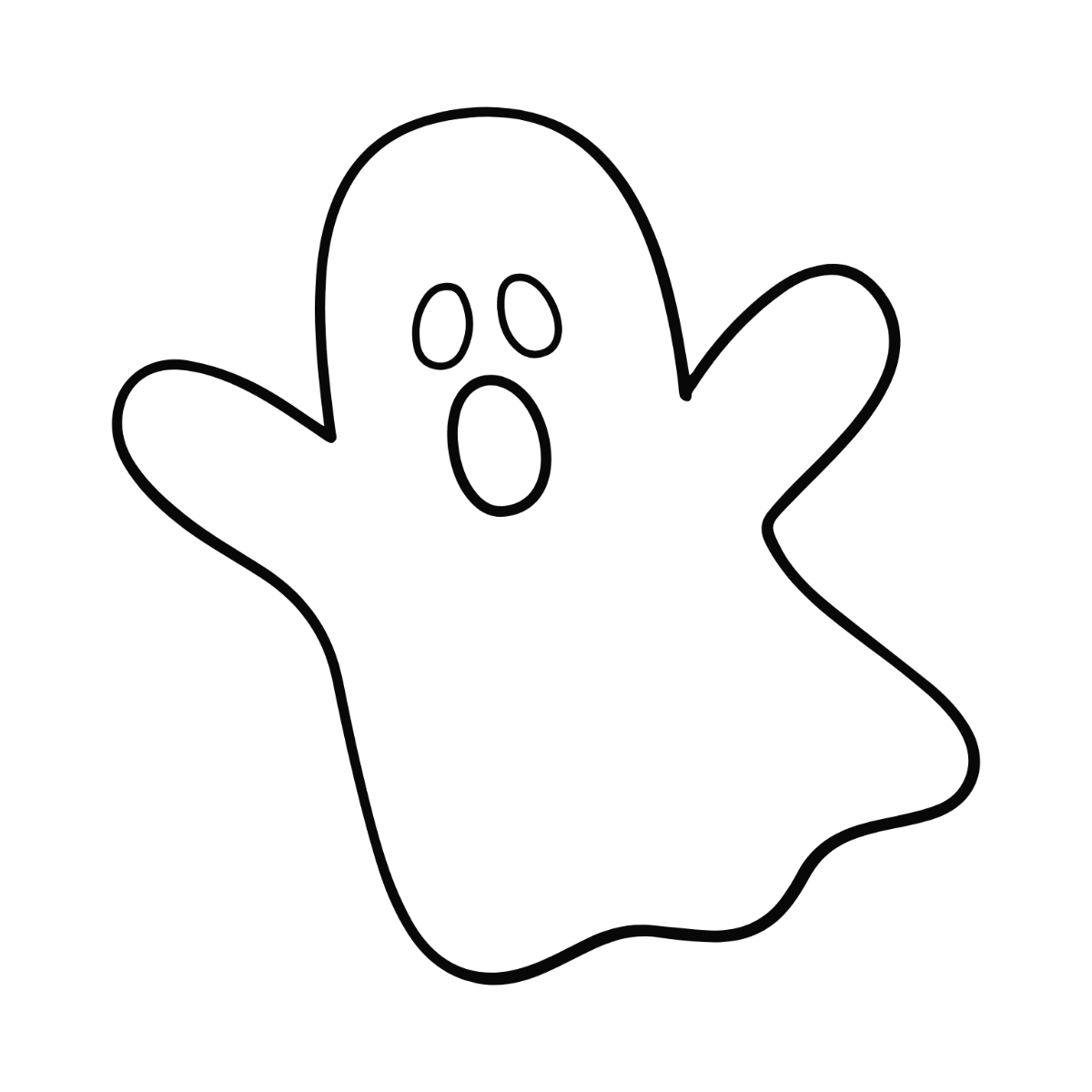 Free Ghost Outline Clipart Template - Edit Online & Download