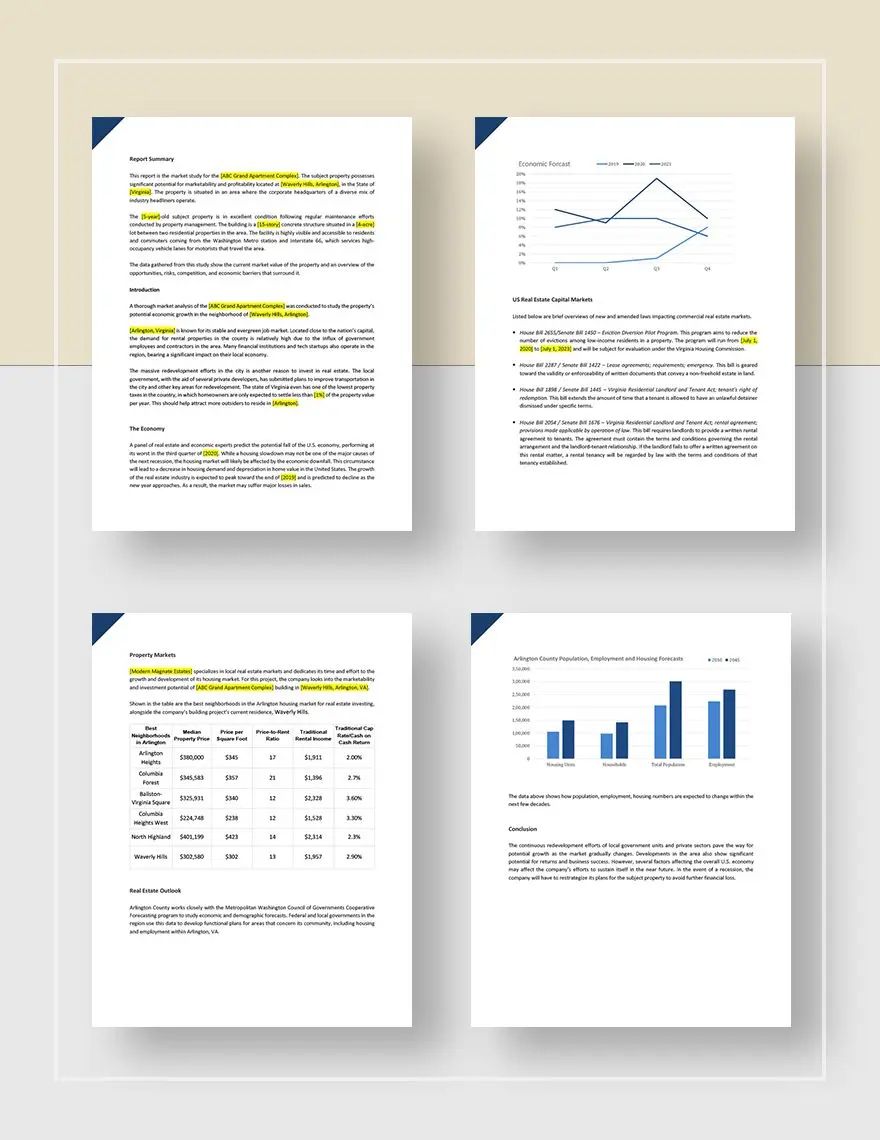Real Estate Market Analysis Report Template