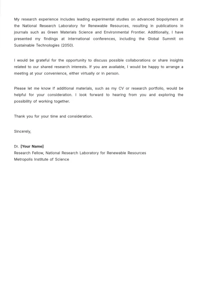 Free Query Letter for Academic Research Template to Edit Online