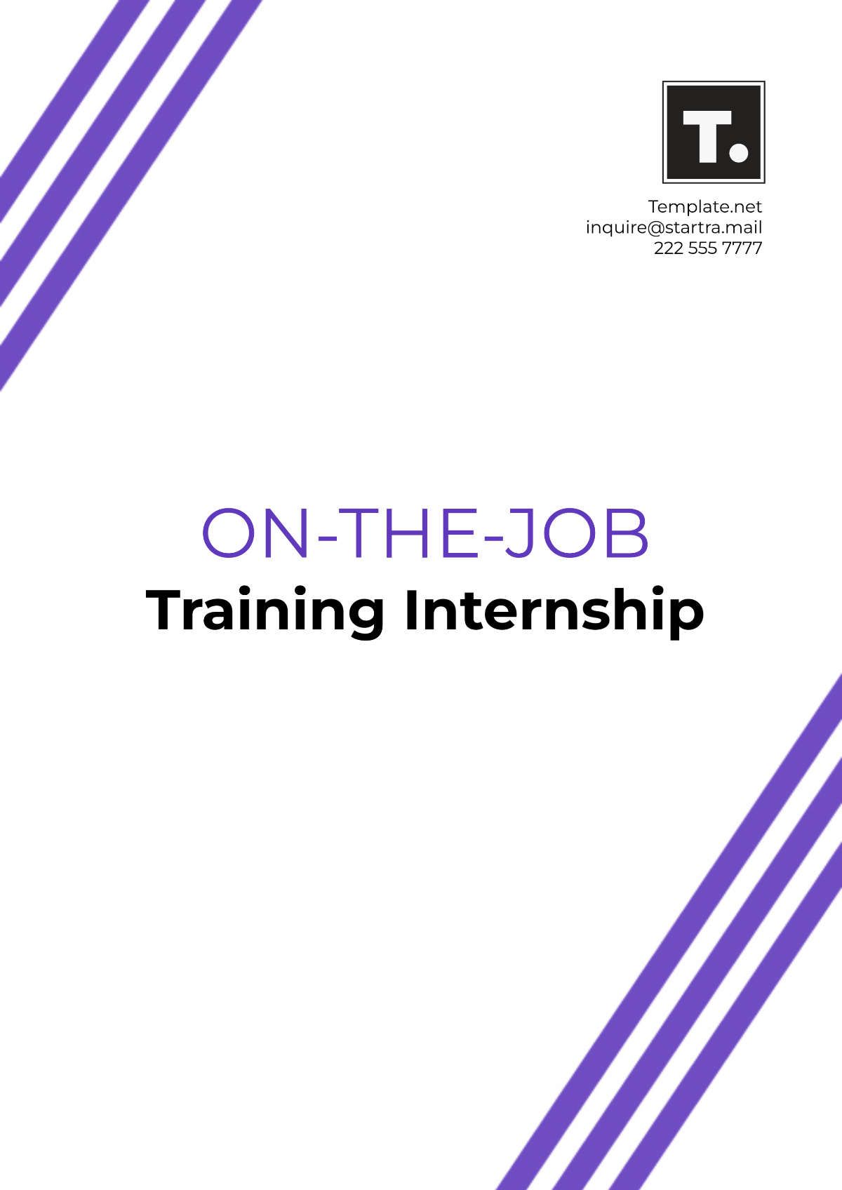 On-the-Job Training Internship Template - Edit Online & Download