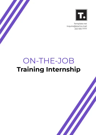 Free On-the-Job Training Internship Template to Edit Online