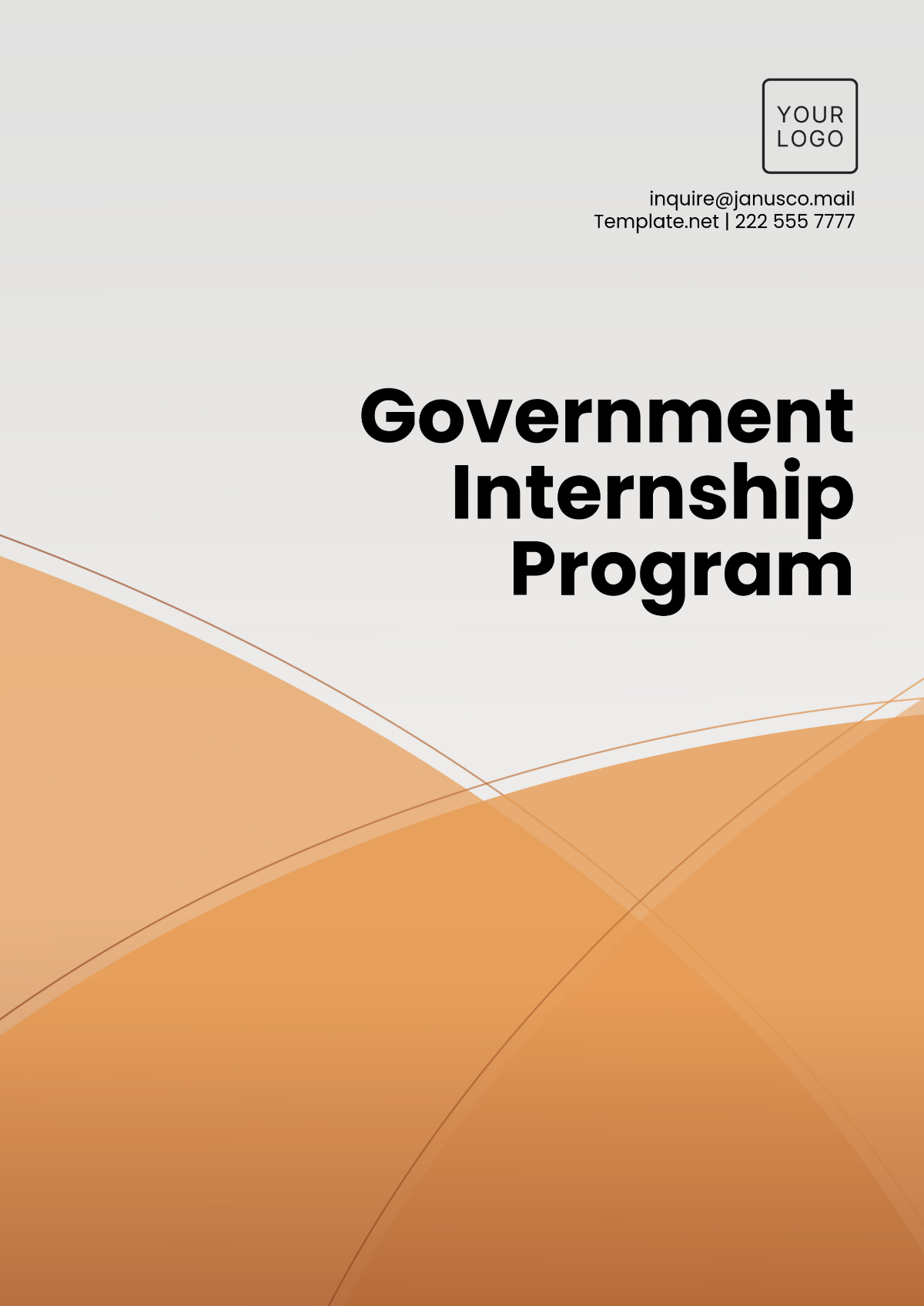 Government Internship Program Design Template - Edit Online & Download