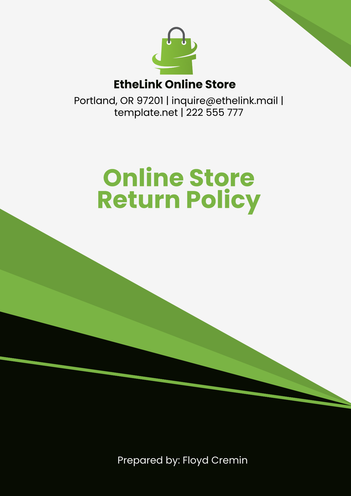 Online Store Return Policy Template - Edit Online & Download