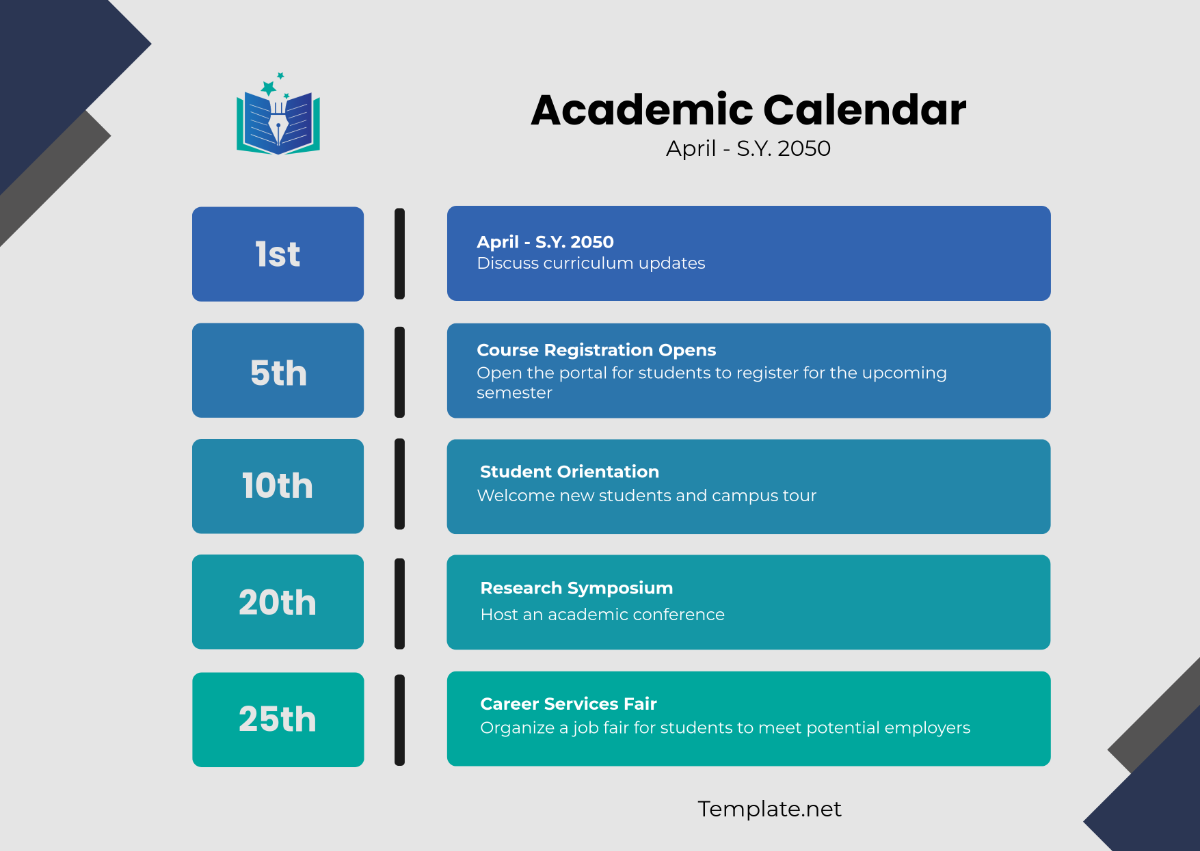 Free Academic Calendar Template - Edit Online & Download