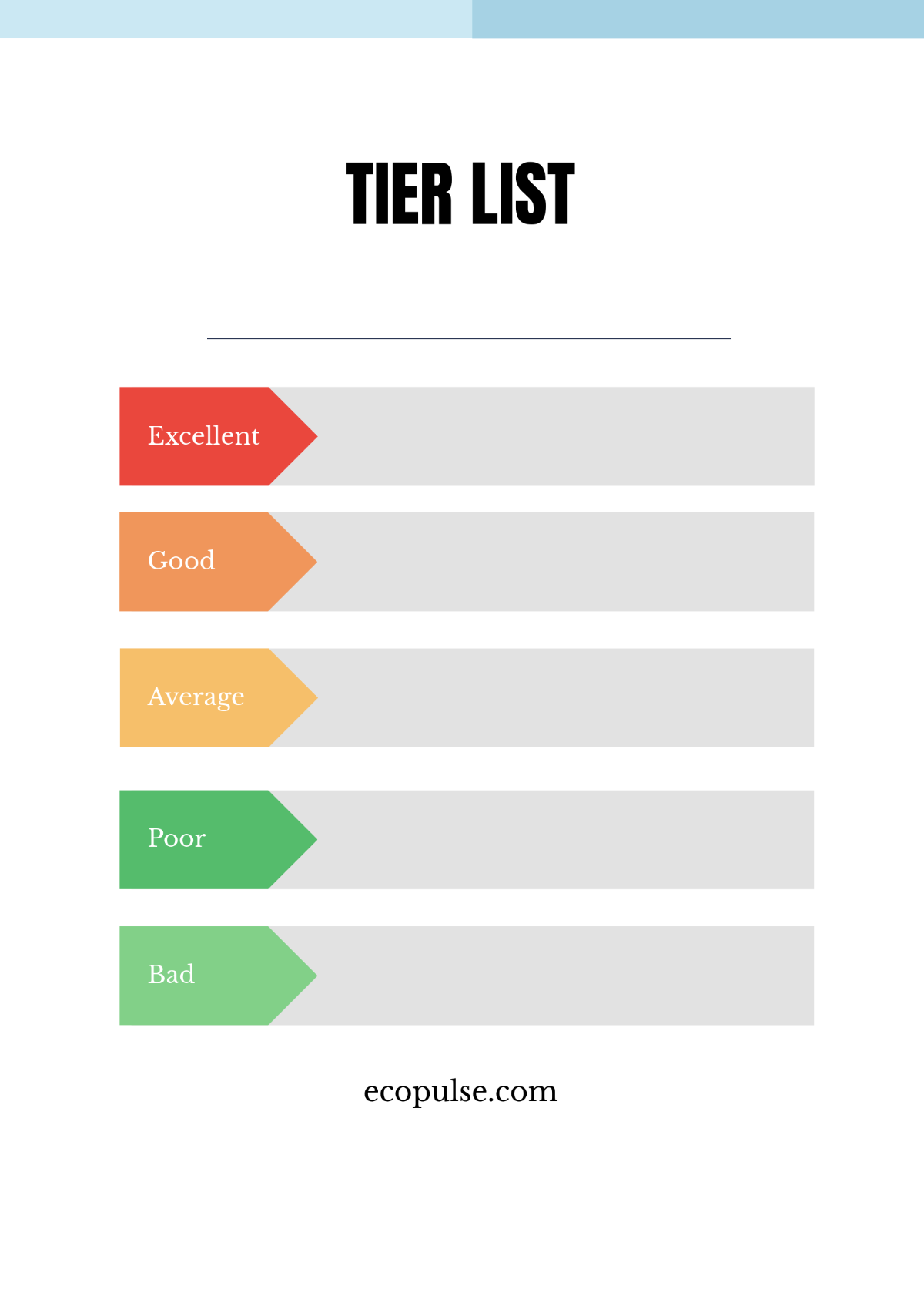Simple Tier List Template