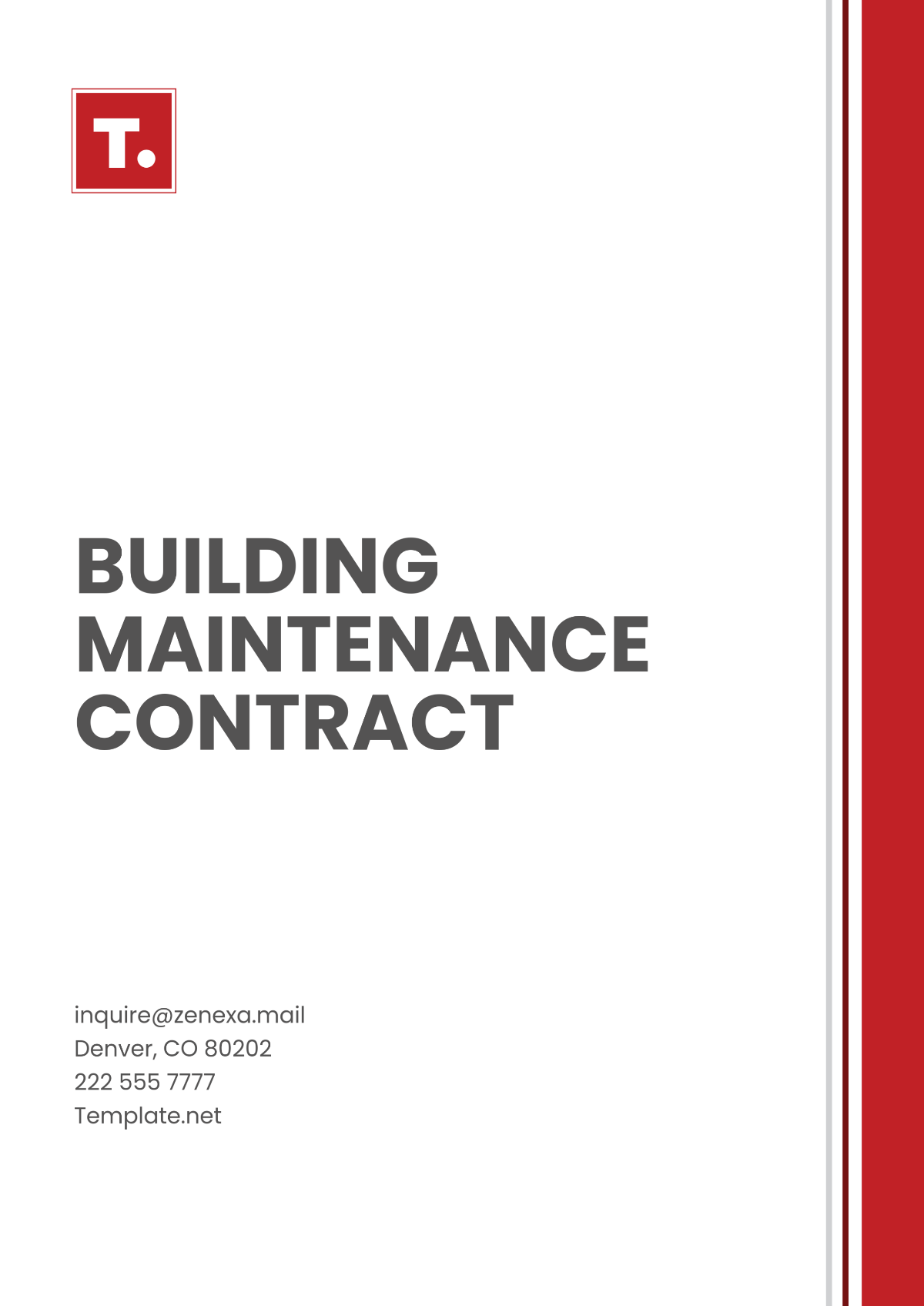 Building Maintenance Contract Template - Edit Online & Download