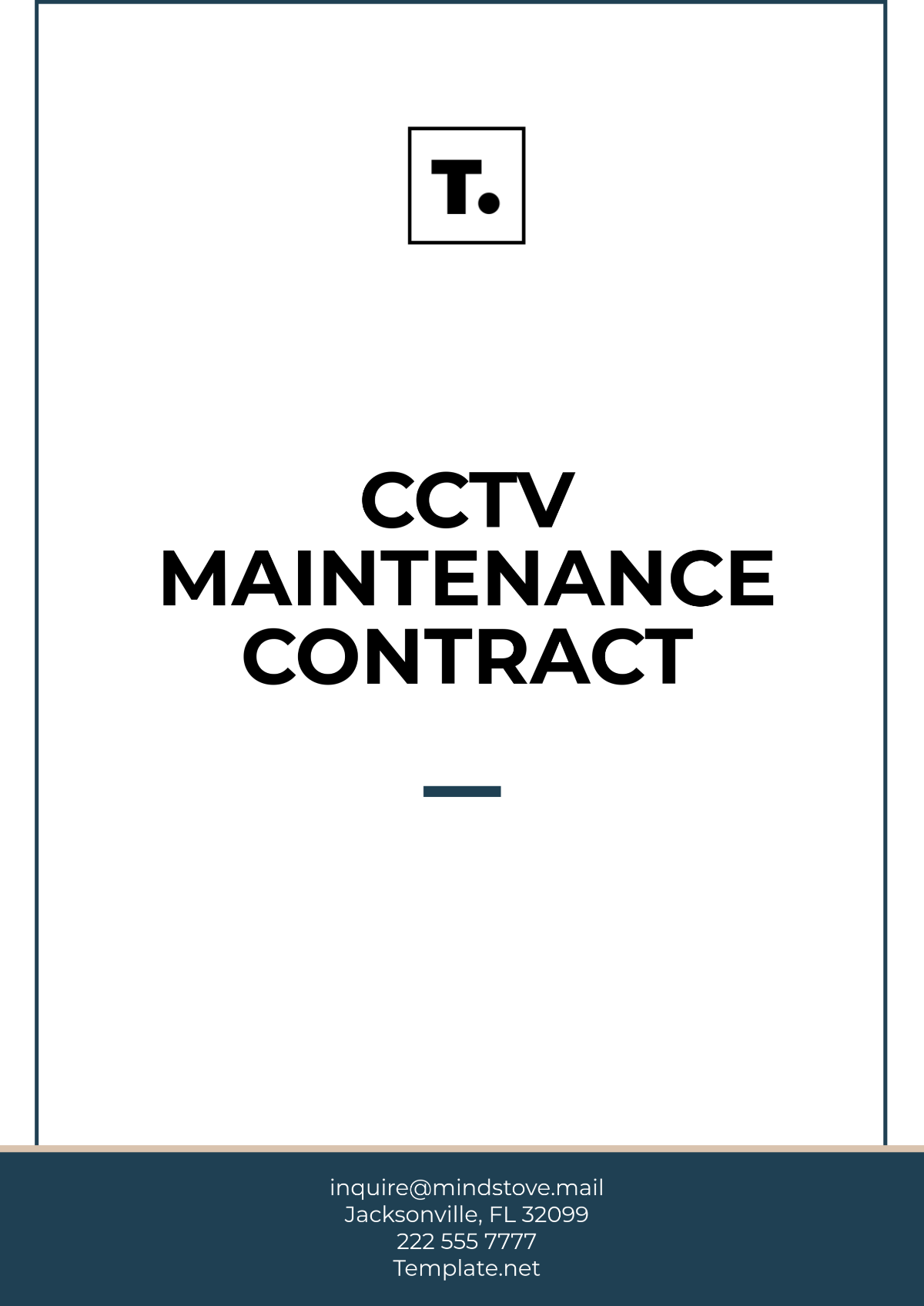 CCTV Maintenance Contract Template - Edit Online & Download