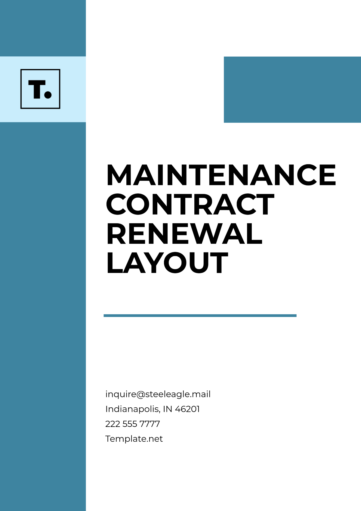 Maintenance Contract Renewal Layout Template - Edit Online & Download