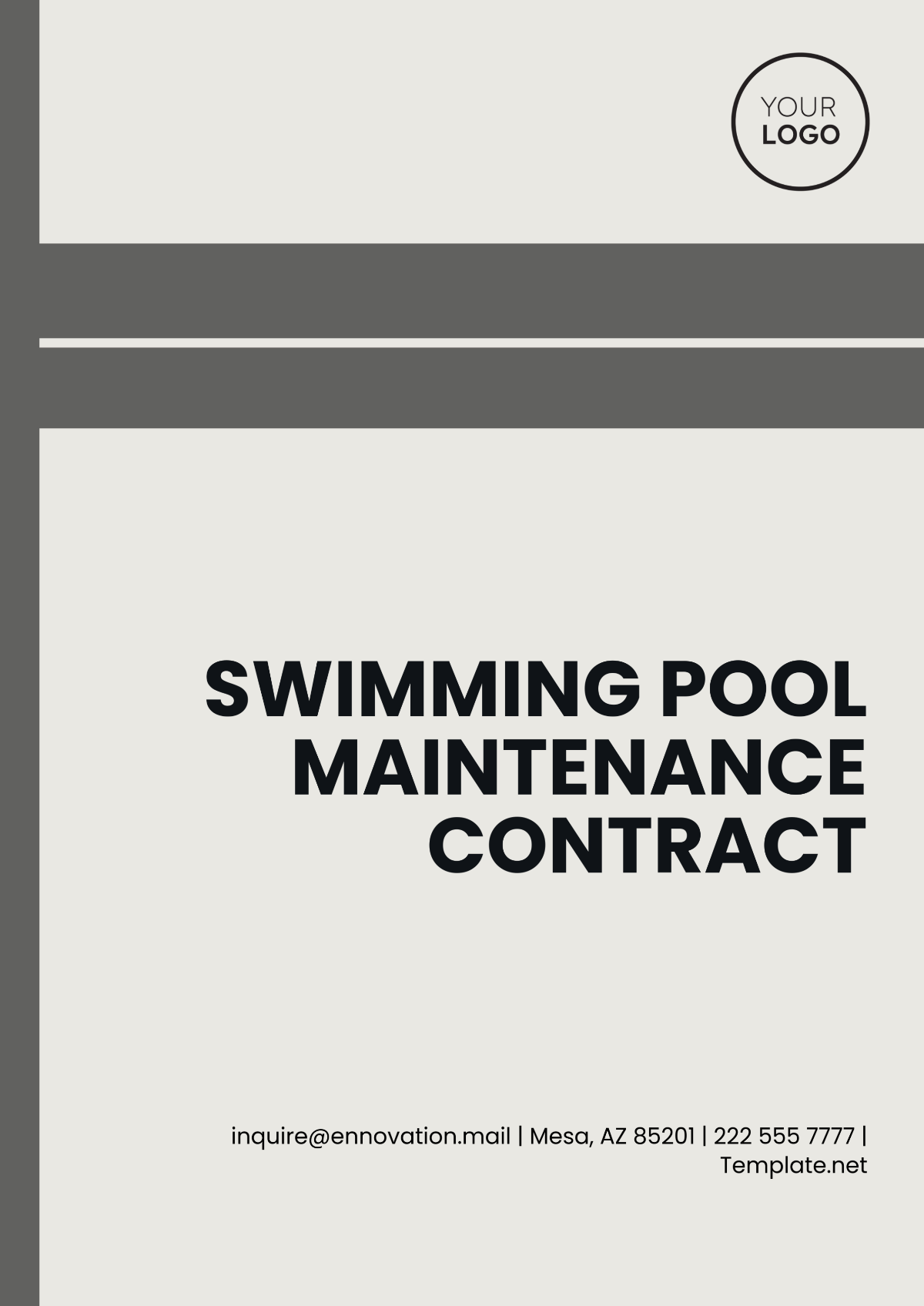 Swimming Pool Maintenance Contract Template - Edit Online & Download