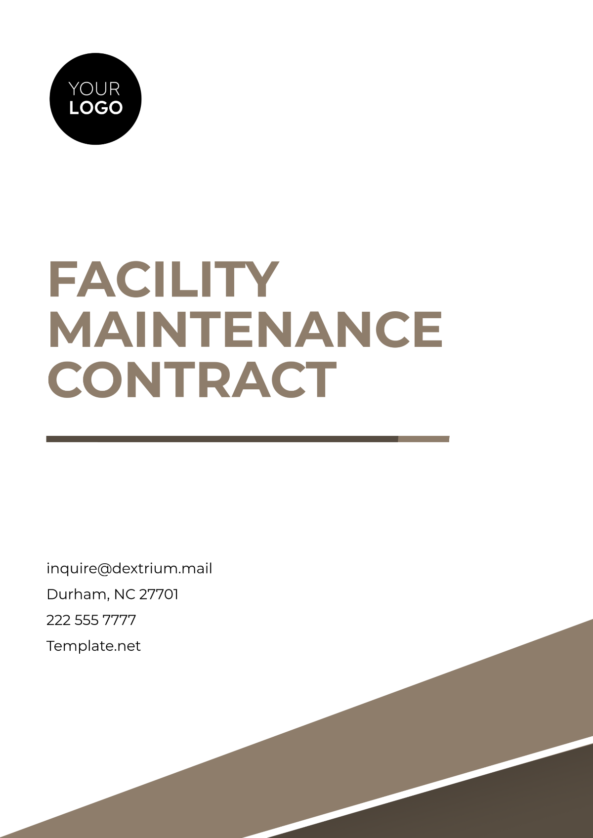 Facility Maintenance Contract Template - Edit Online & Download