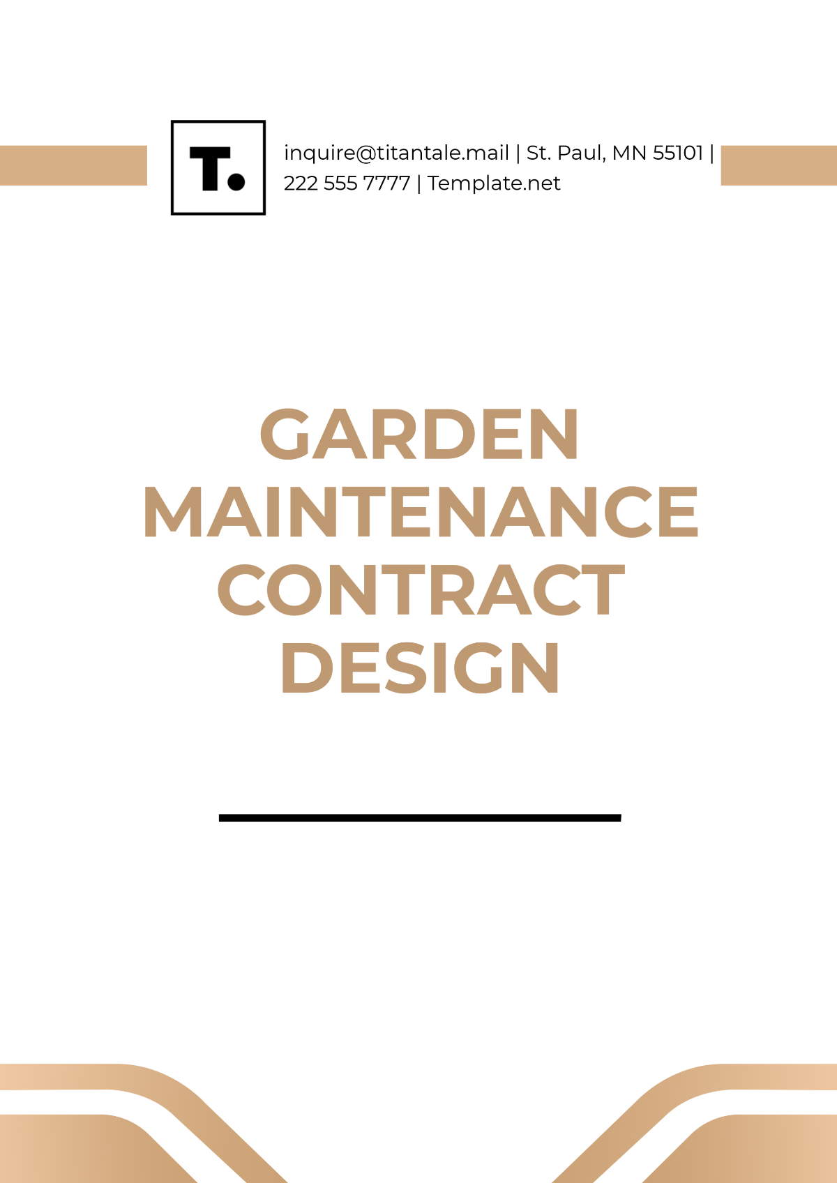 Garden Maintenance Contract Design Template - Edit Online & Download