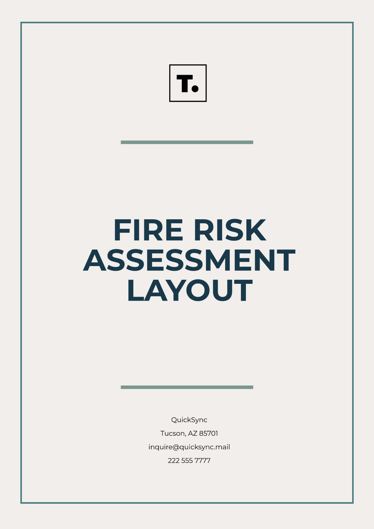 Fire Risk Assessment Layout Template - Edit Online & Download