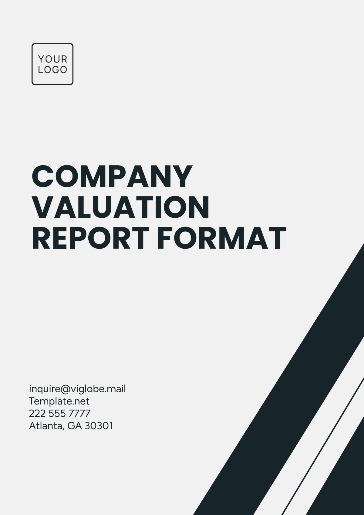 Company Valuation Report Format Template - Edit Online & Download