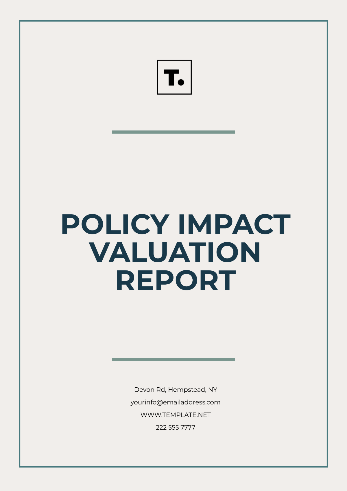 Policy Impact Valuation Report Template - Edit Online & Download