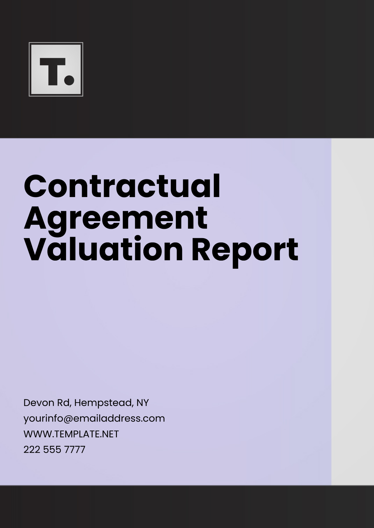 Contractual Agreement Valuation Report Template - Edit Online & Download