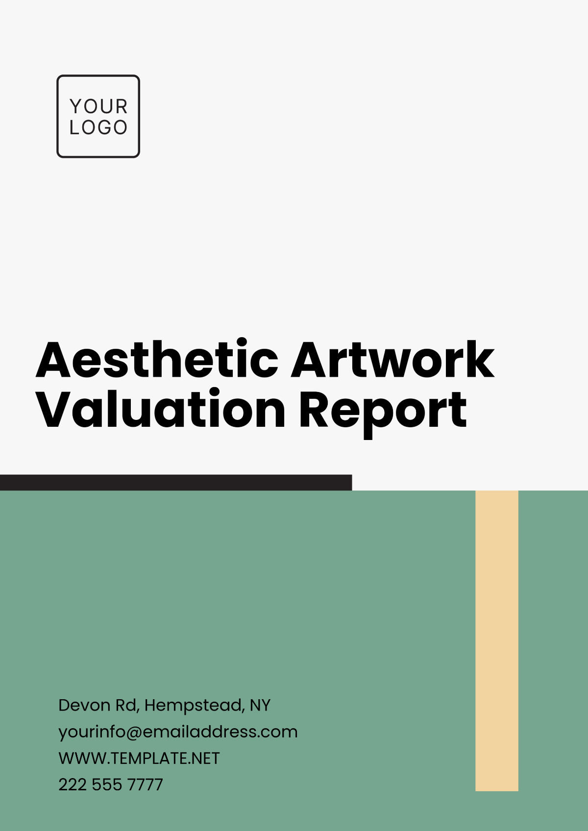 Aesthetic Artwork Valuation Report Template - Edit Online & Download