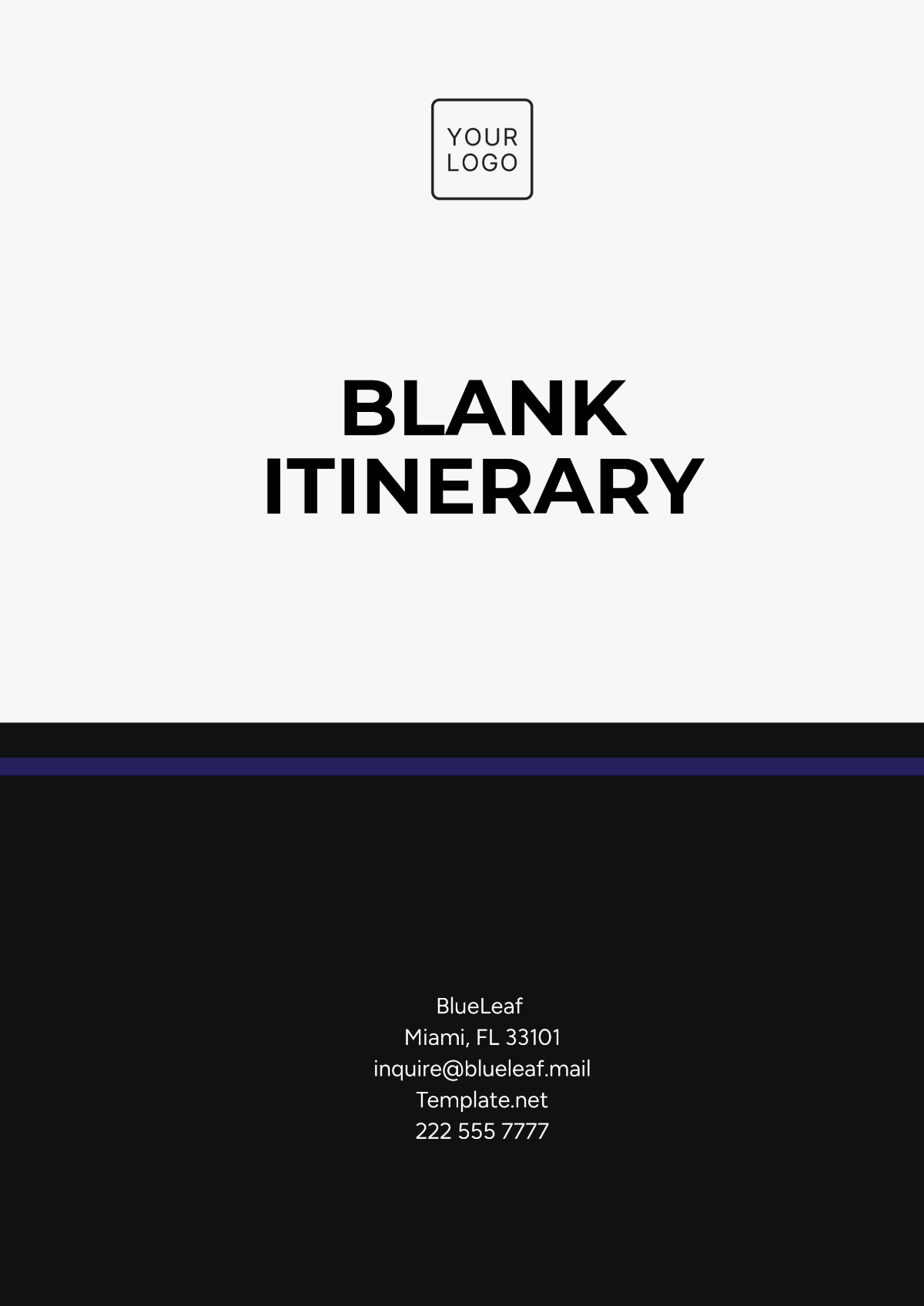 Blank Itinerary Template - Edit Online & Download