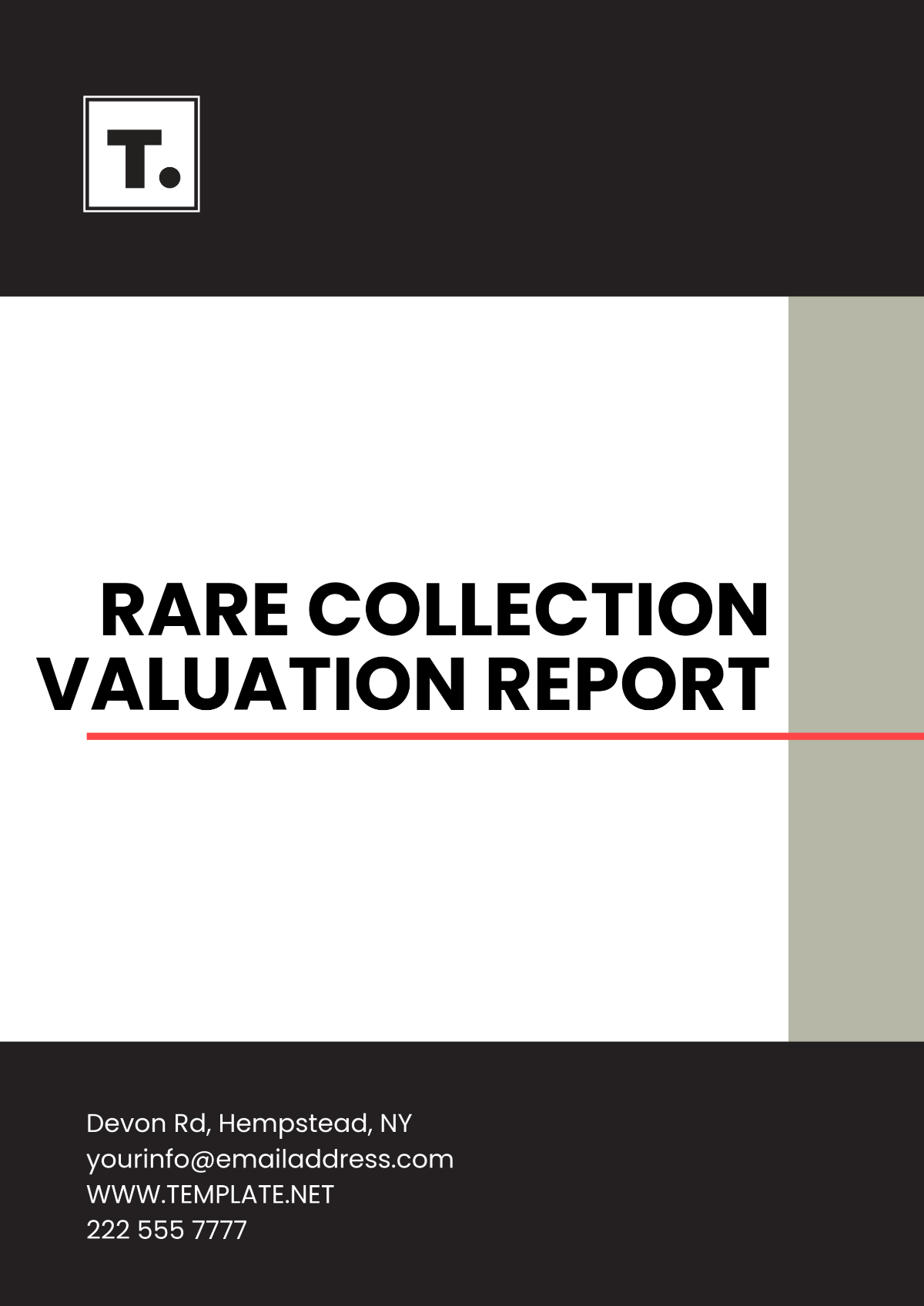 Rare Collection Valuation Report Template - Edit Online & Download