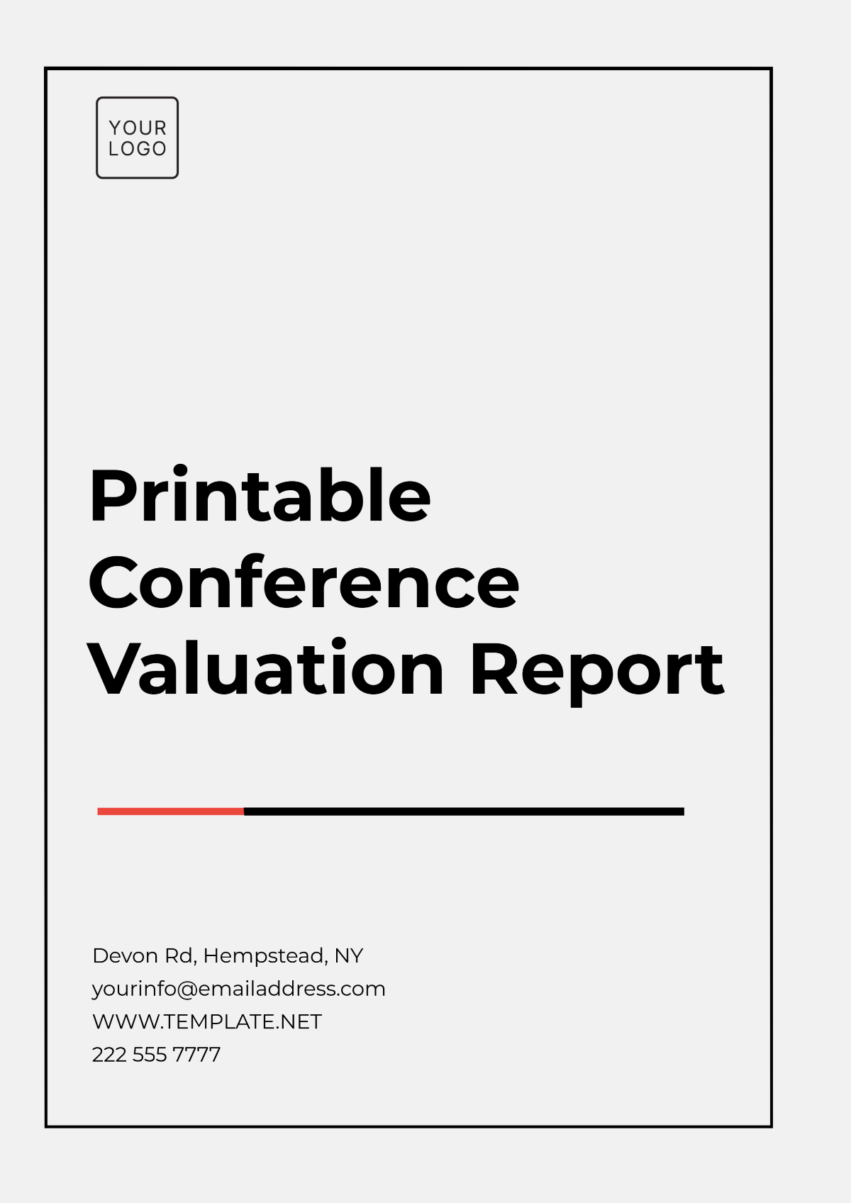 Printable Conference Valuation Report Template - Edit Online & Download