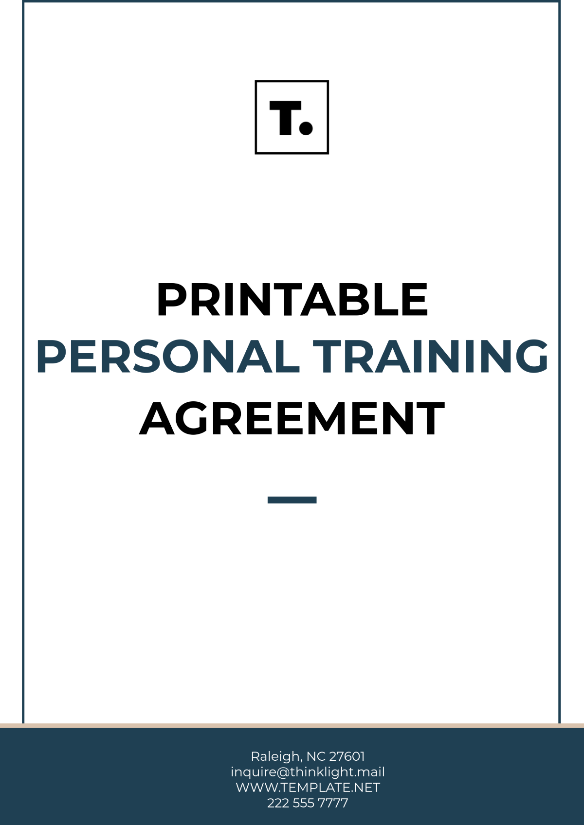 Printable Personal Training Agreement Template - Edit Online & Download