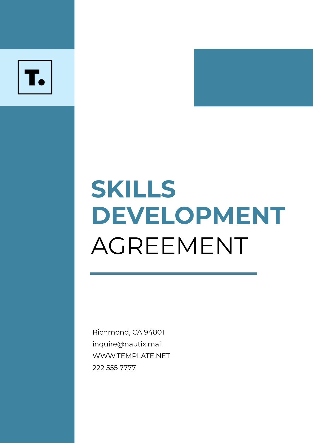 Skills Development Agreement Template - Edit Online & Download