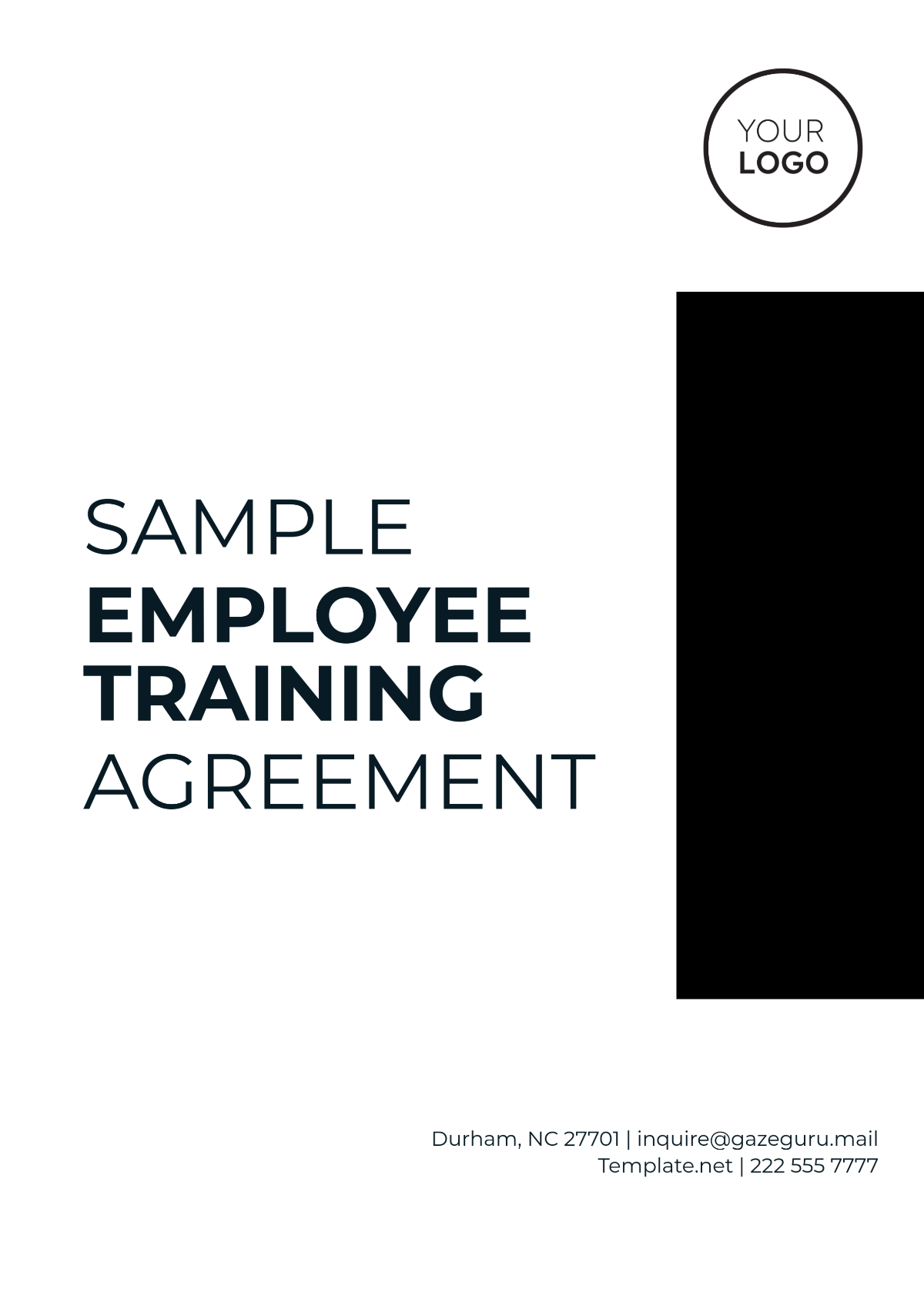 Sample Employee Training Agreement Template - Edit Online & Download