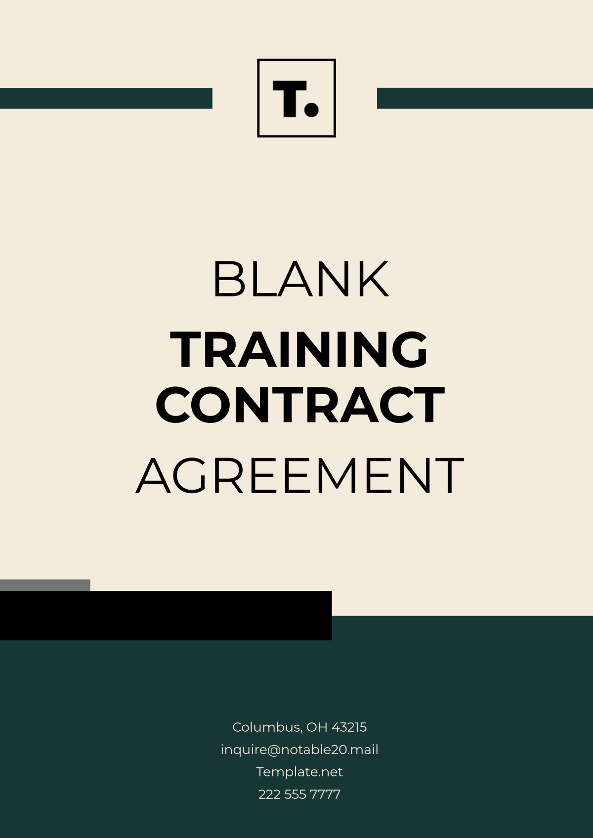 Blank Training Contract Agreement Template - Edit Online & Download