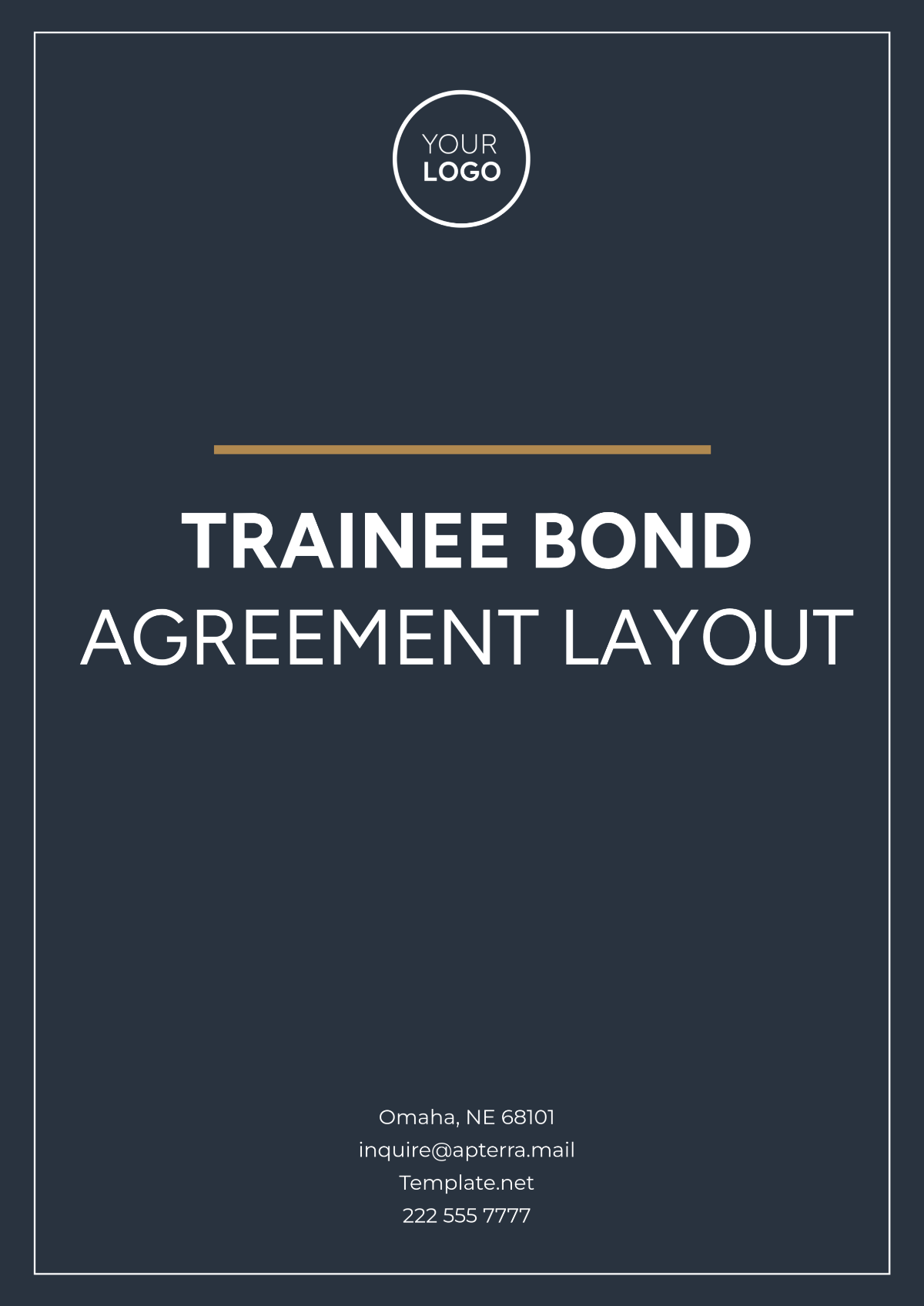 Trainee Bond Agreement Layout Template - Edit Online & Download