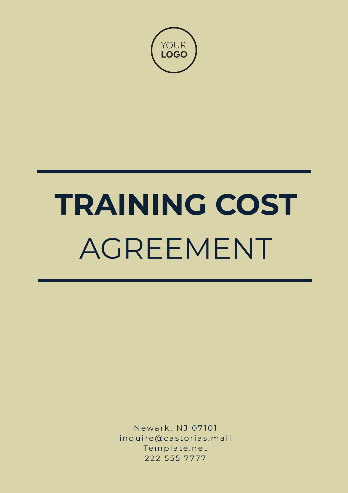 Training Cost Agreement Template - Edit Online & Download