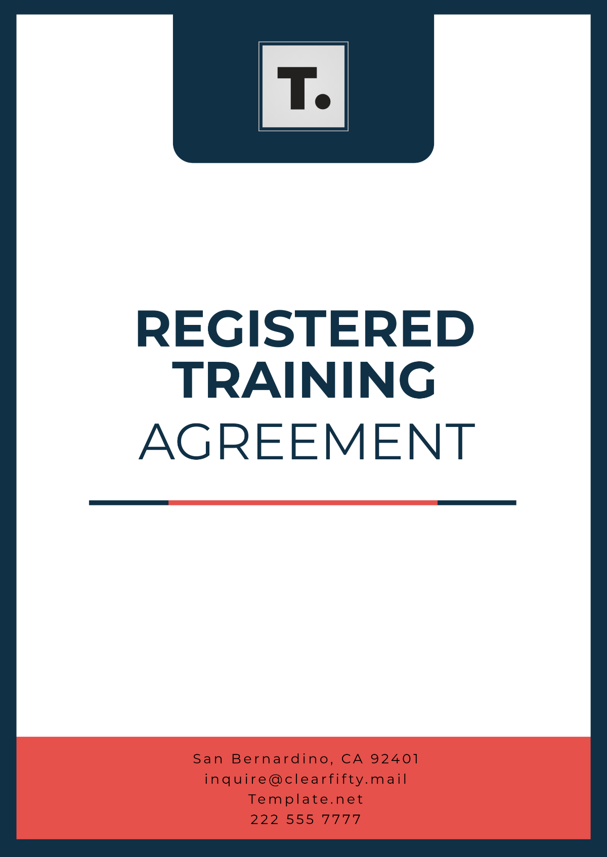 Registered Training Agreement Template - Edit Online & Download