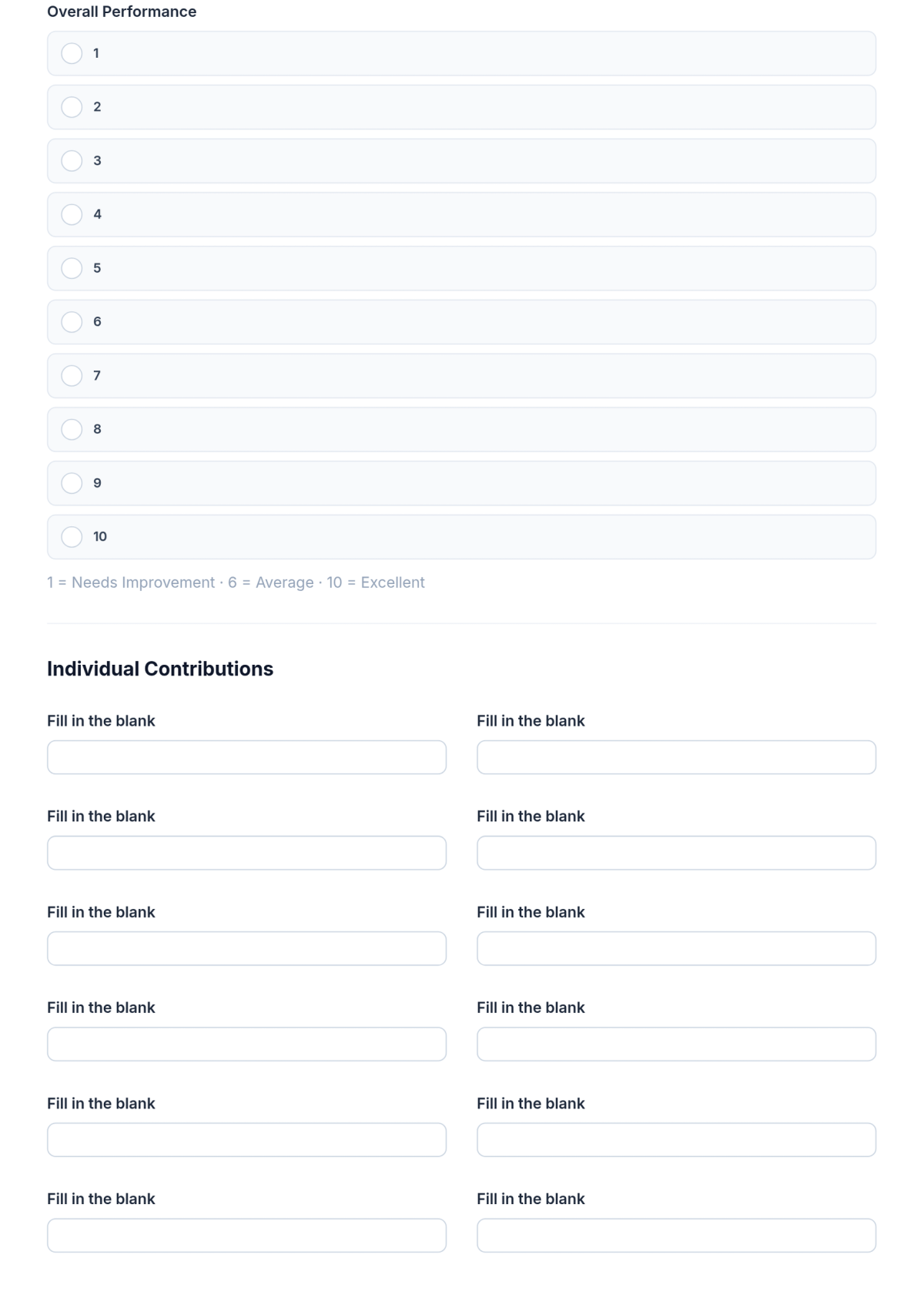 Free Group Evaluation Form Template & AI Group Evaluation Form Maker
