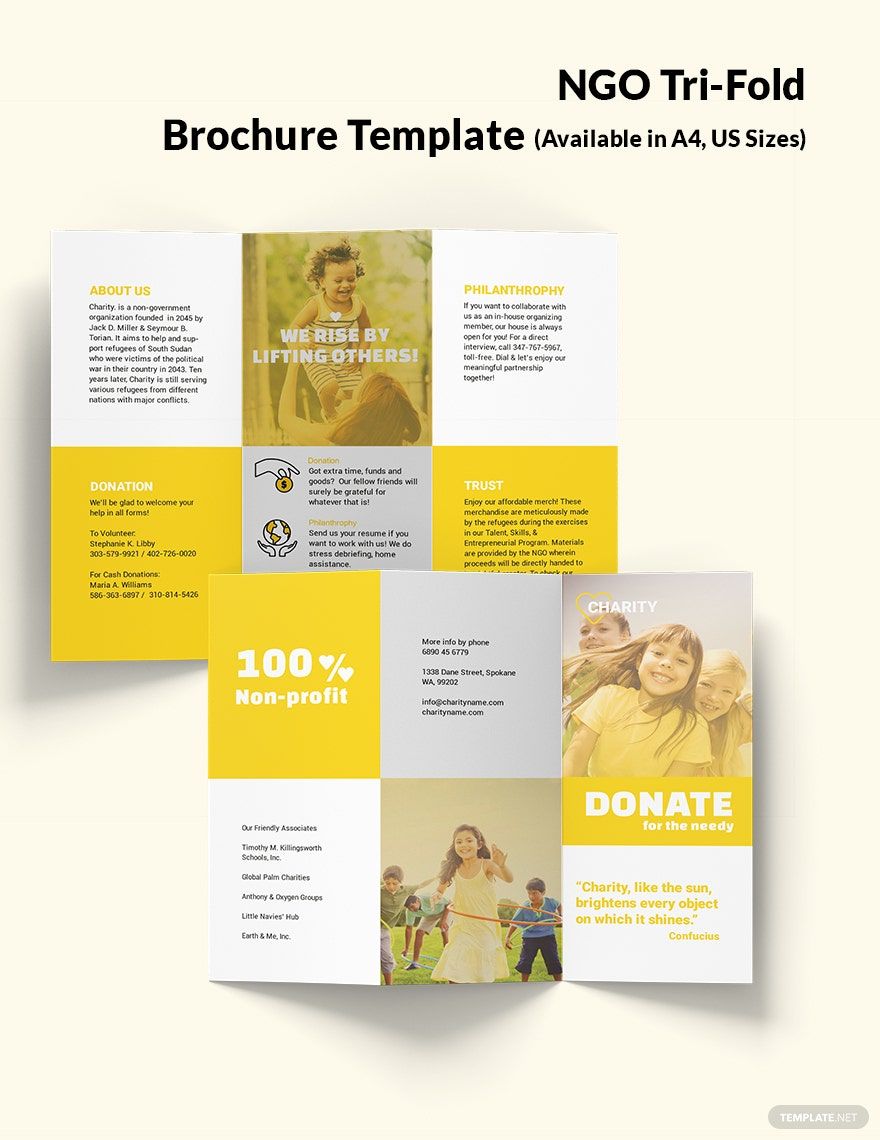 NGO Tri-Fold Brochure Template