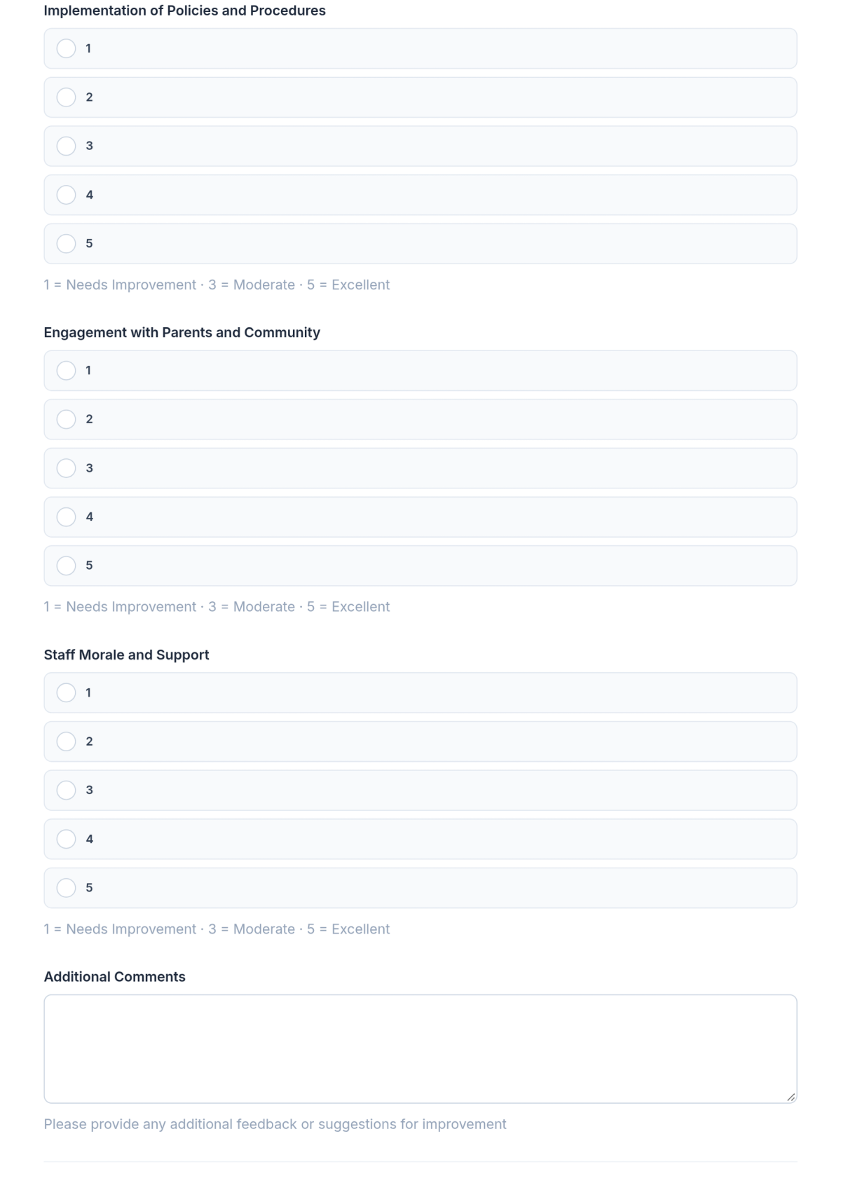 Free School Administrator Evaluation Form Template & AI Maker