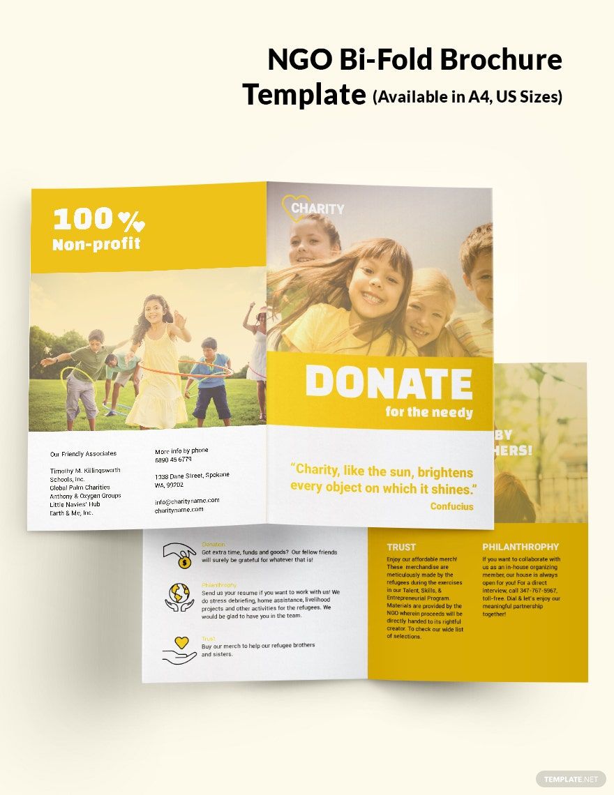 NGO Bi-Fold Brochure Template