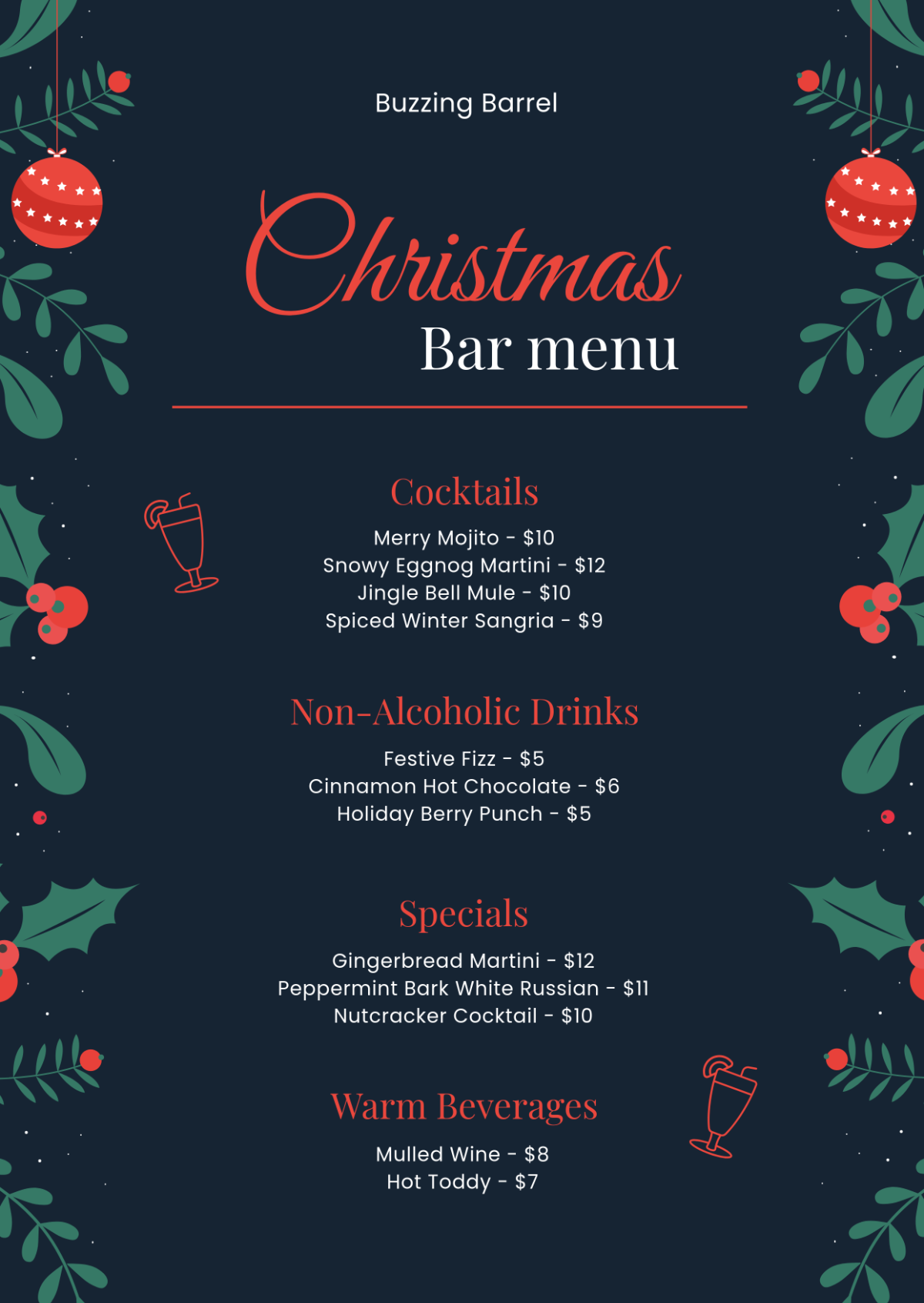 Free Bar Menu Templates Editable And Printable Free Bar Menu Templates Editable And Printable