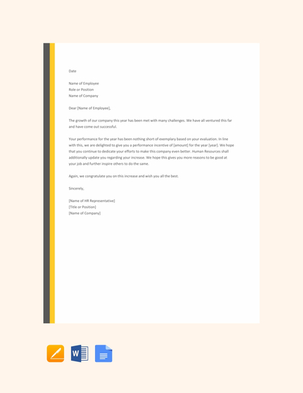 FREE Performance Appraisal Letter Template - Word | Google Docs | Apple ...