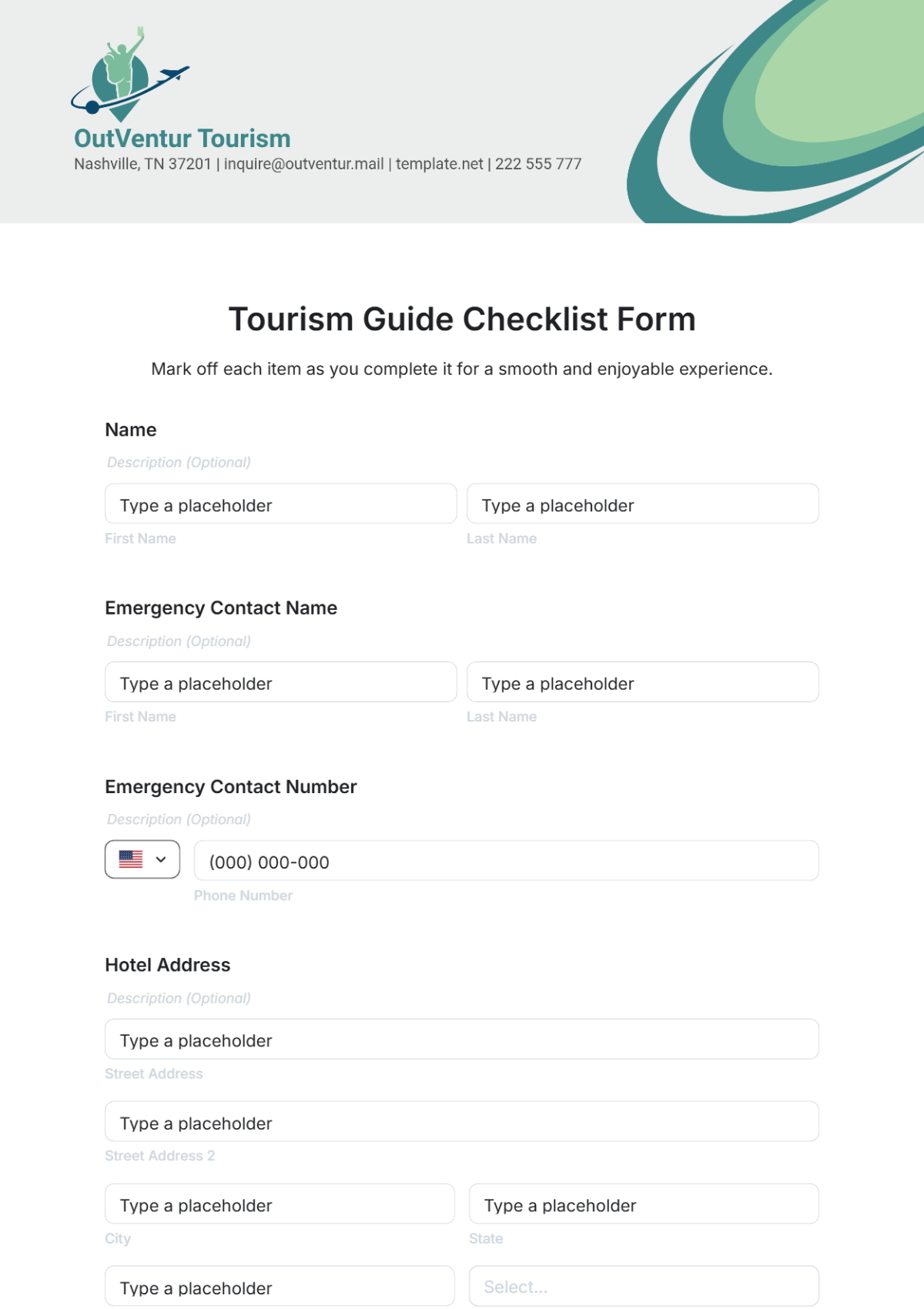 Tourism Guide Checklist Form Template - Edit Online & Download