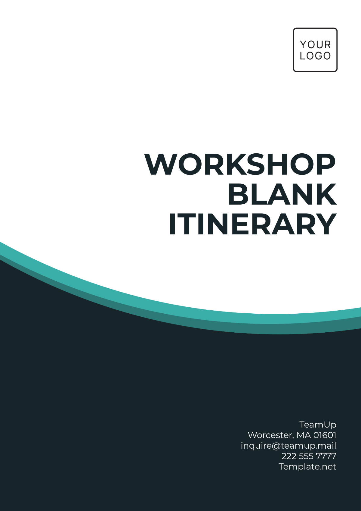 Workshop Blank Itinerary Template - Edit Online & Download