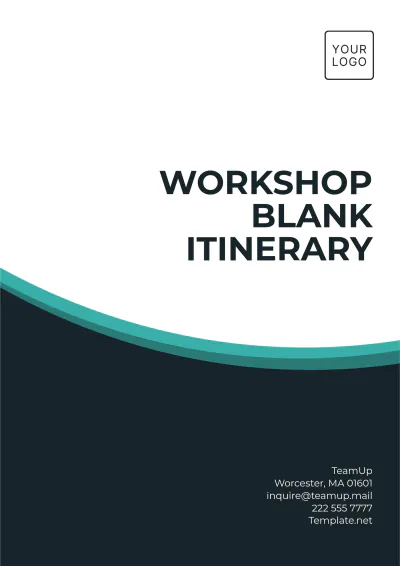 Free Workshop Blank Itinerary Template to Edit Online