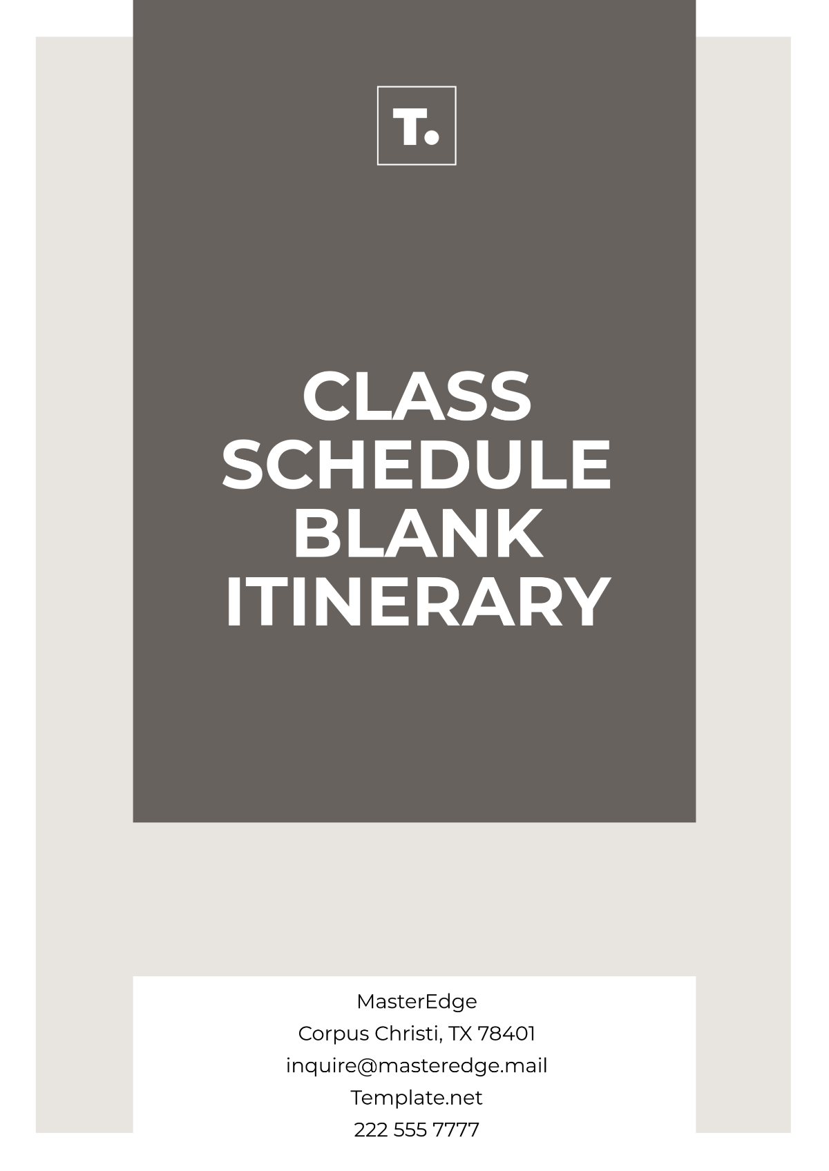 Class Schedule Blank Itinerary Template - Edit Online & Download