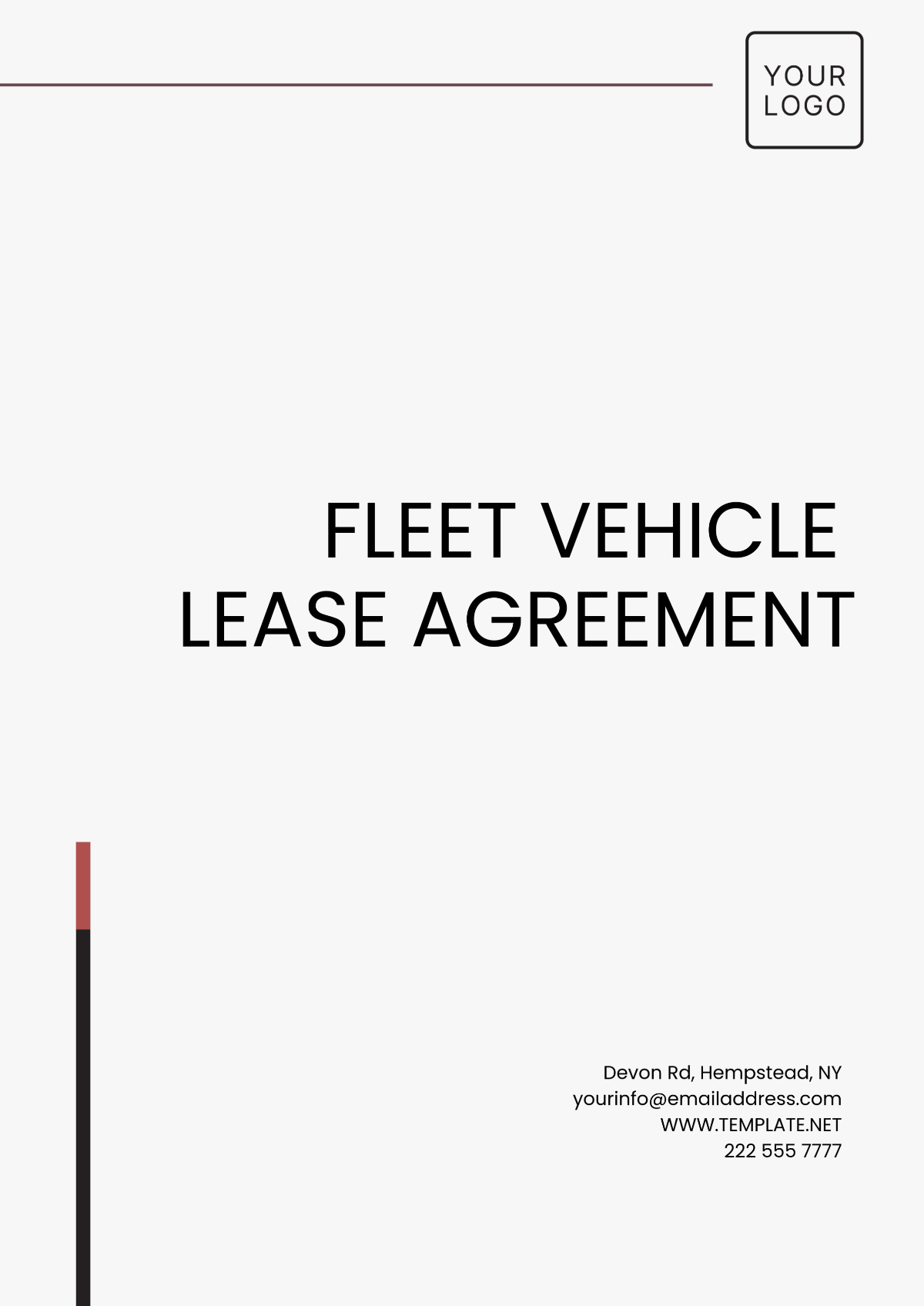 Fleet Vehicle Lease Agreement Template - Edit Online & Download