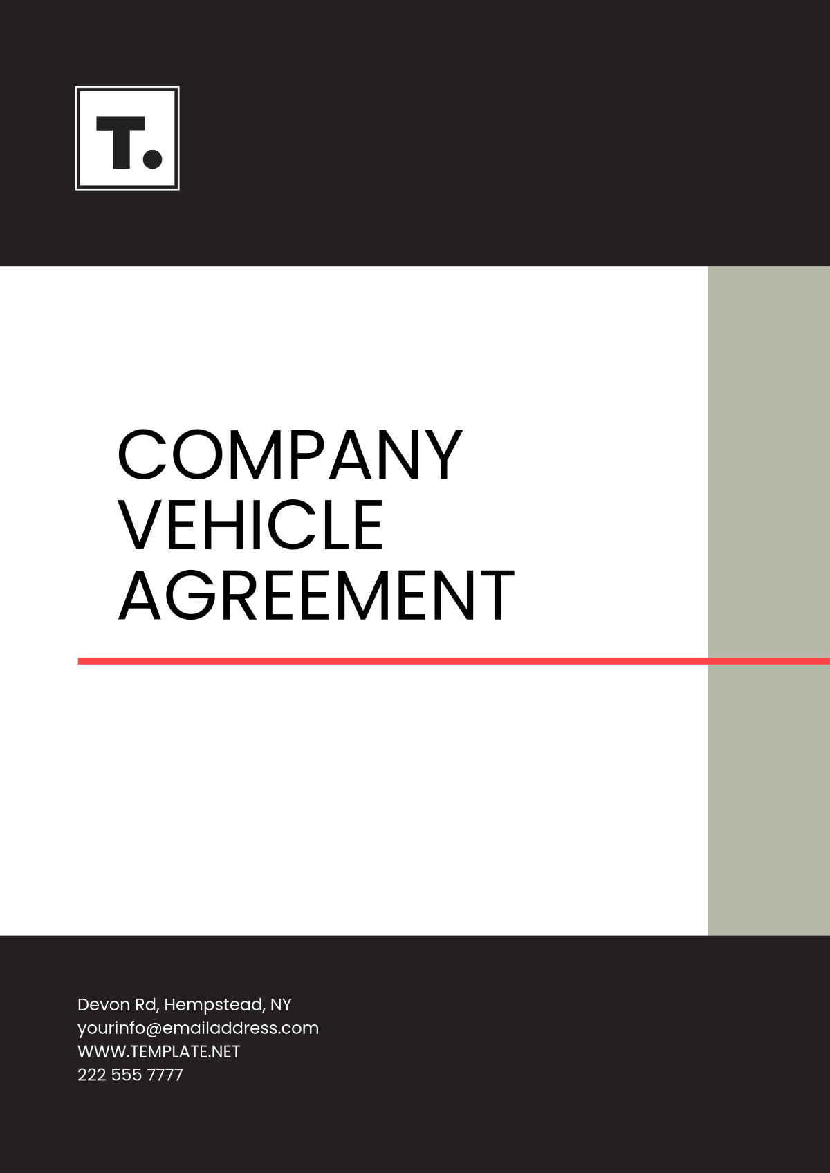 Company Vehicle Agreement Template - Edit Online & Download