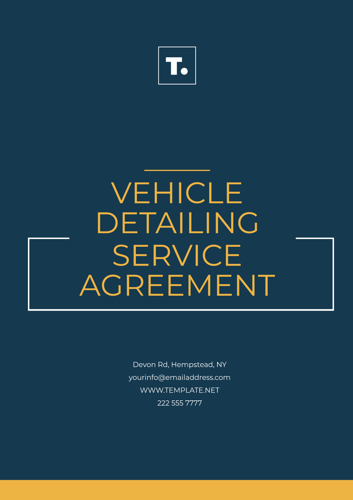 Vehicle Detailing Service Agreement Template - Edit Online & Download