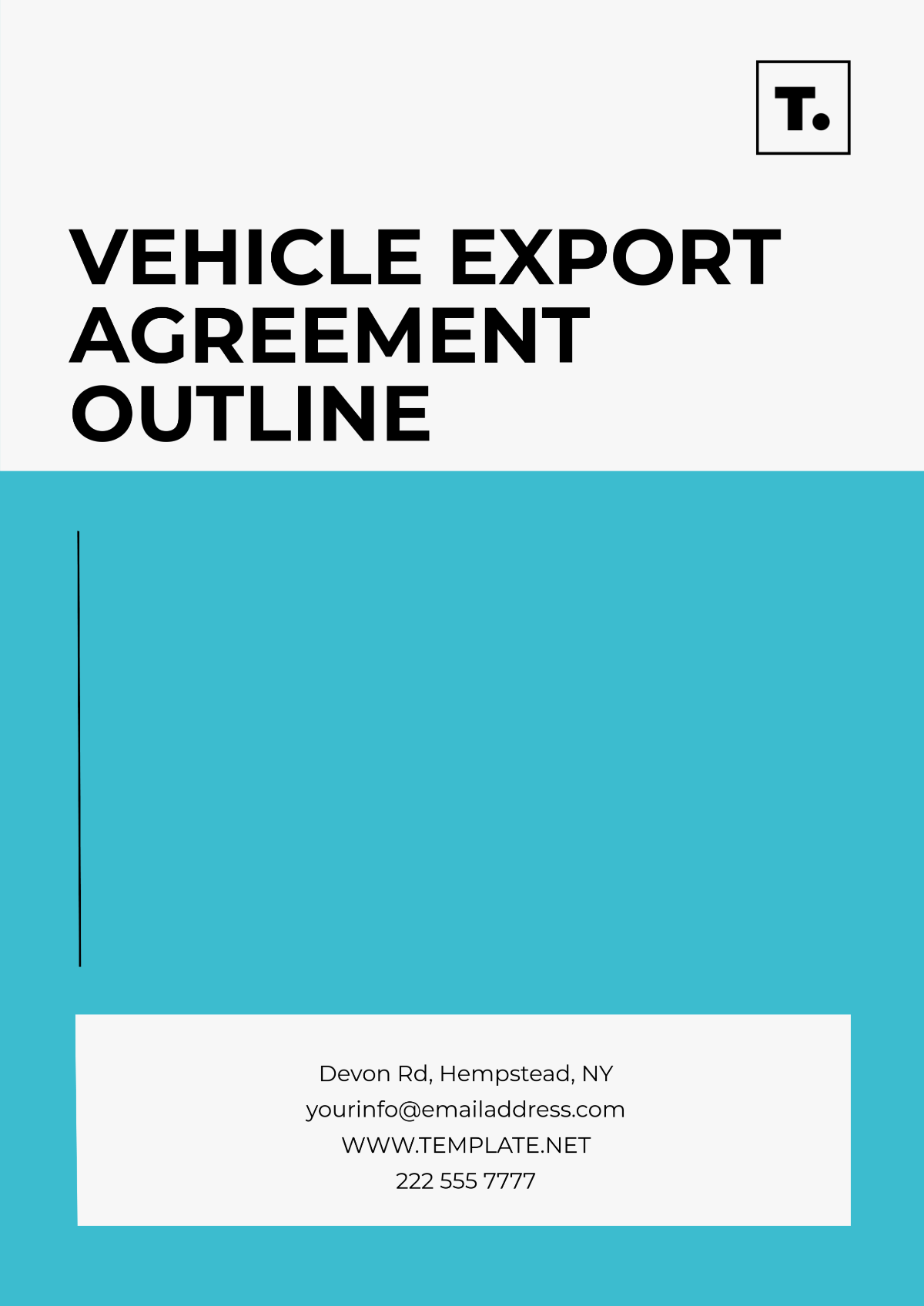 Vehicle Export Agreement Outline Template - Edit Online & Download